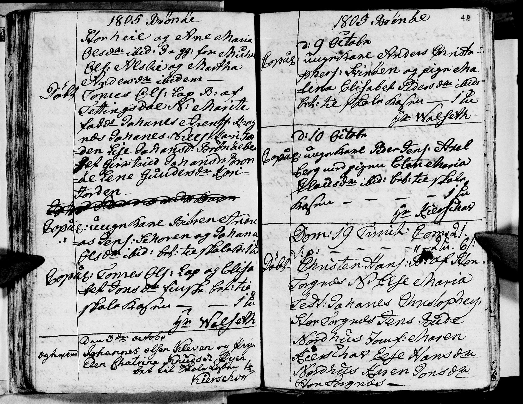 Ministerialprotokoller, klokkerbøker og fødselsregistre - Nordland, AV/SAT-A-1459/813/L0209: Parish register (copy) no. 813C01, 1803-1821, p. 48