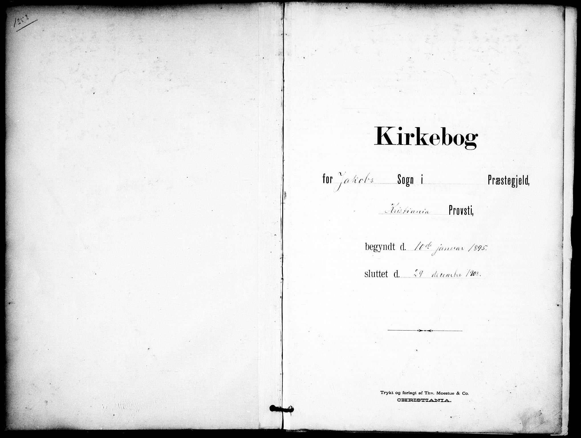 Jakob prestekontor Kirkebøker, SAO/A-10850/F/Fa/L0006: Parish register (official) no. 6, 1895-1908