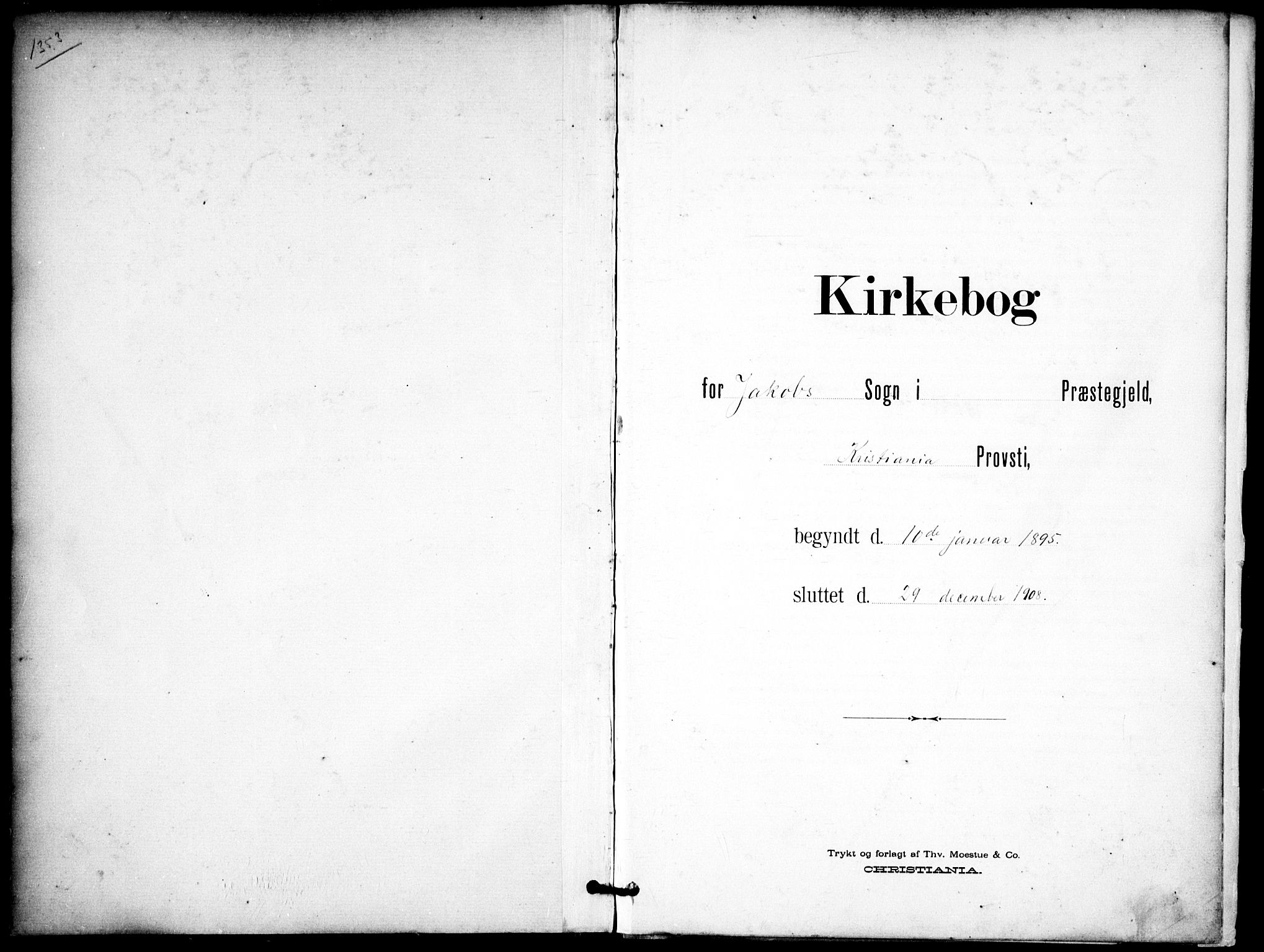 Jakob prestekontor Kirkebøker, AV/SAO-A-10850/F/Fa/L0006: Parish register (official) no. 6, 1895-1908