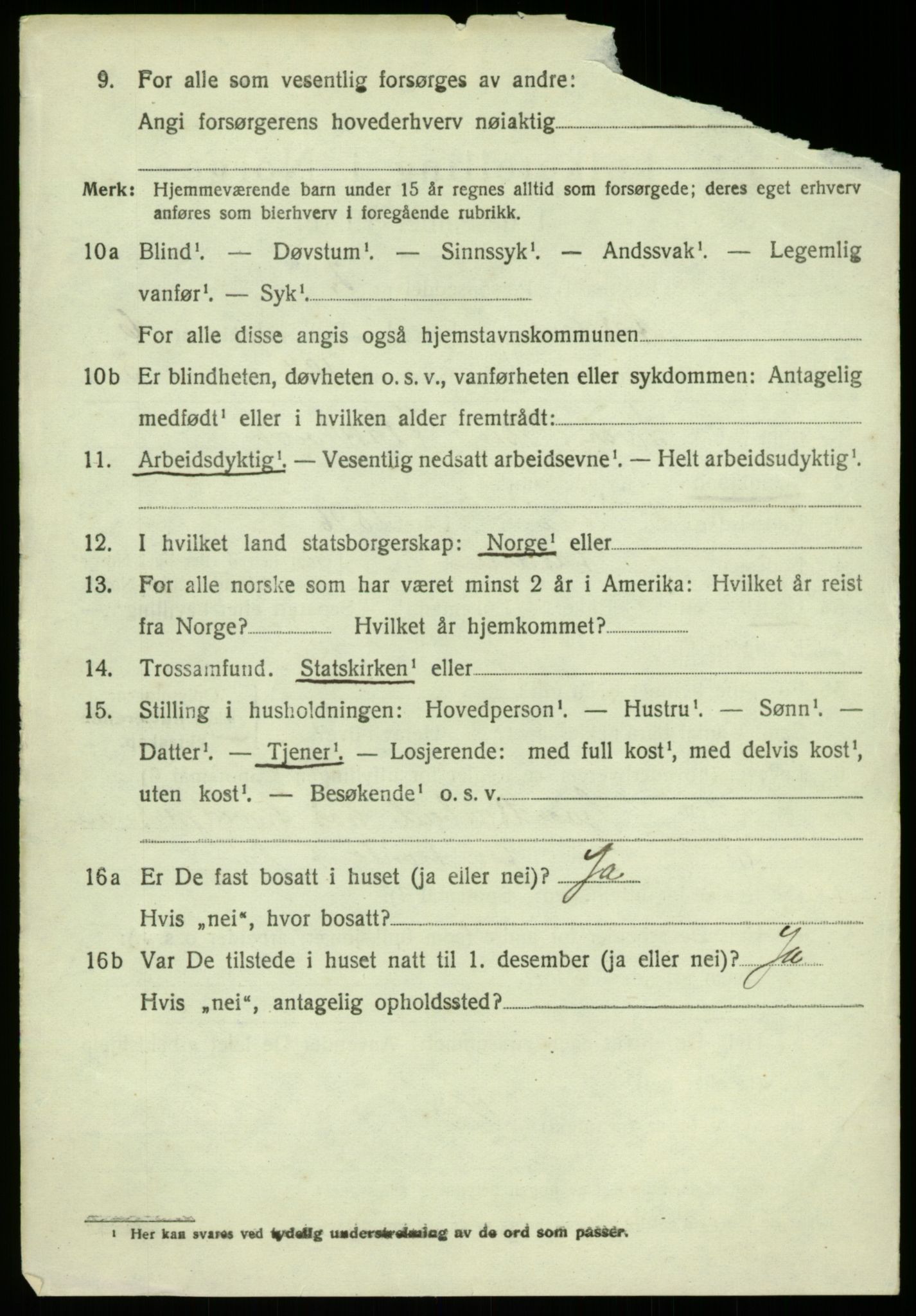 SAB, 1920 census for Åsane, 1920, p. 5102