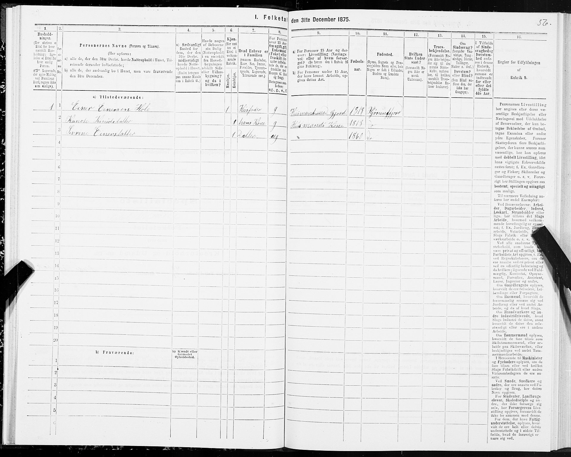 SAT, 1875 census for 1522P Hjørundfjord, 1875, p. 2056