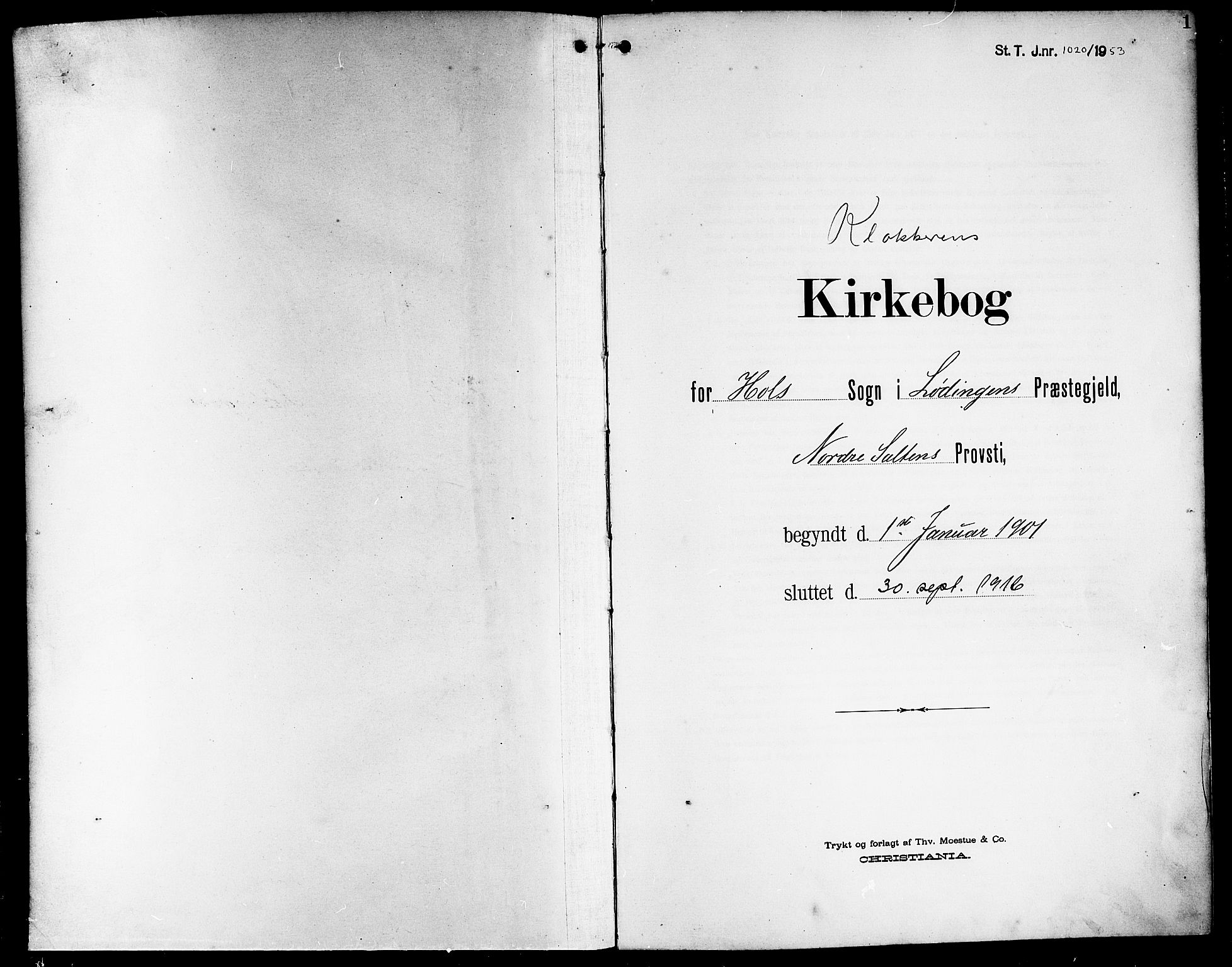 Ministerialprotokoller, klokkerbøker og fødselsregistre - Nordland, SAT/A-1459/865/L0932: Parish register (copy) no. 865C04, 1901-1917, p. 1