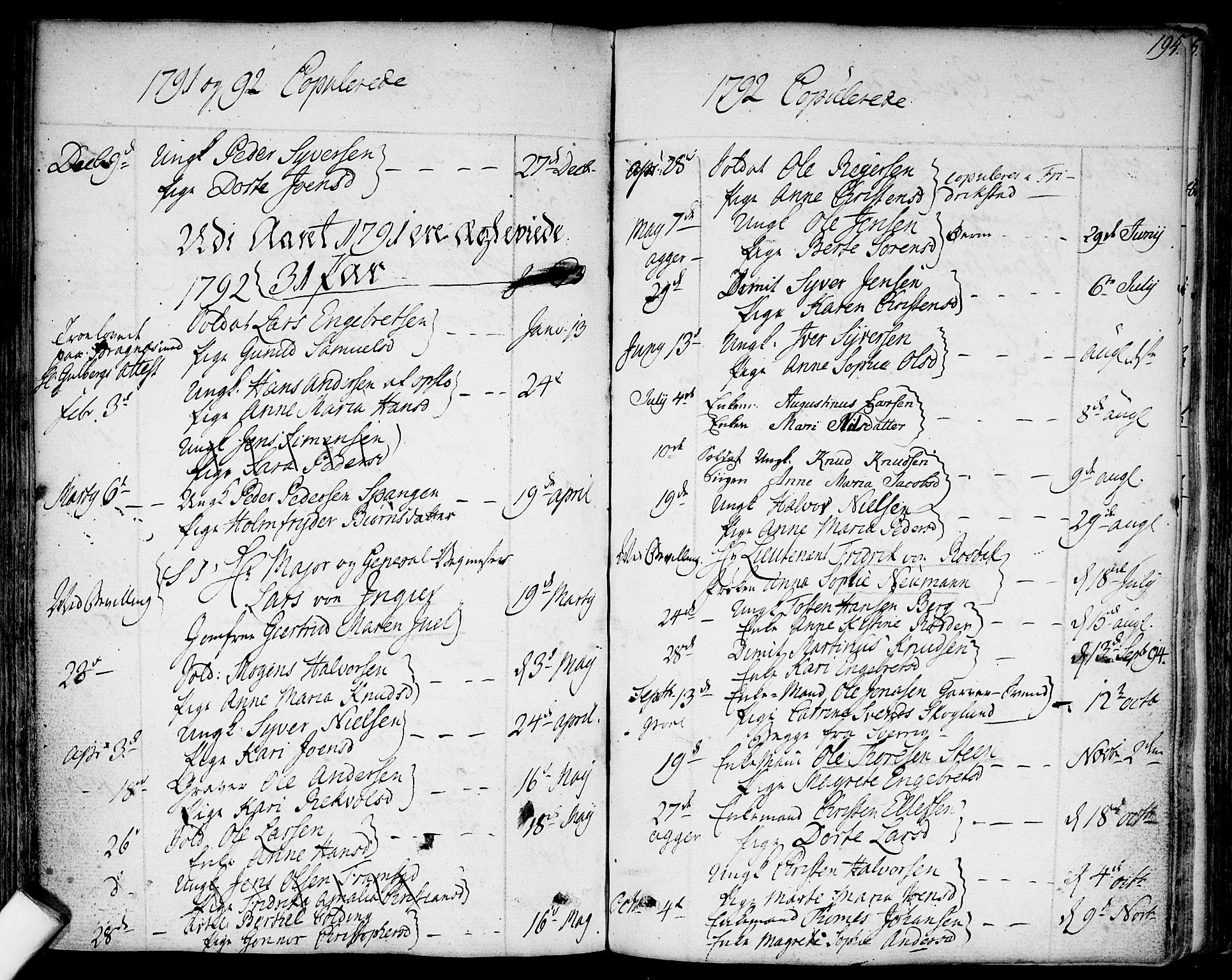 Garnisonsmenigheten Kirkebøker, SAO/A-10846/F/Fa/L0003: Parish register (official) no. 3, 1777-1809, p. 194