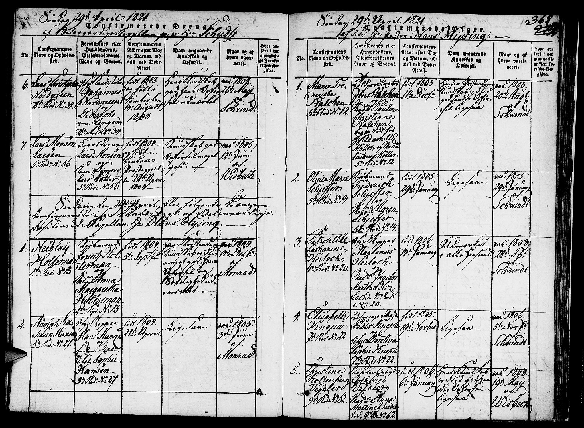 Nykirken Sokneprestembete, AV/SAB-A-77101/H/Hab/L0003: Parish register (copy) no. A 4, 1816-1821, p. 368