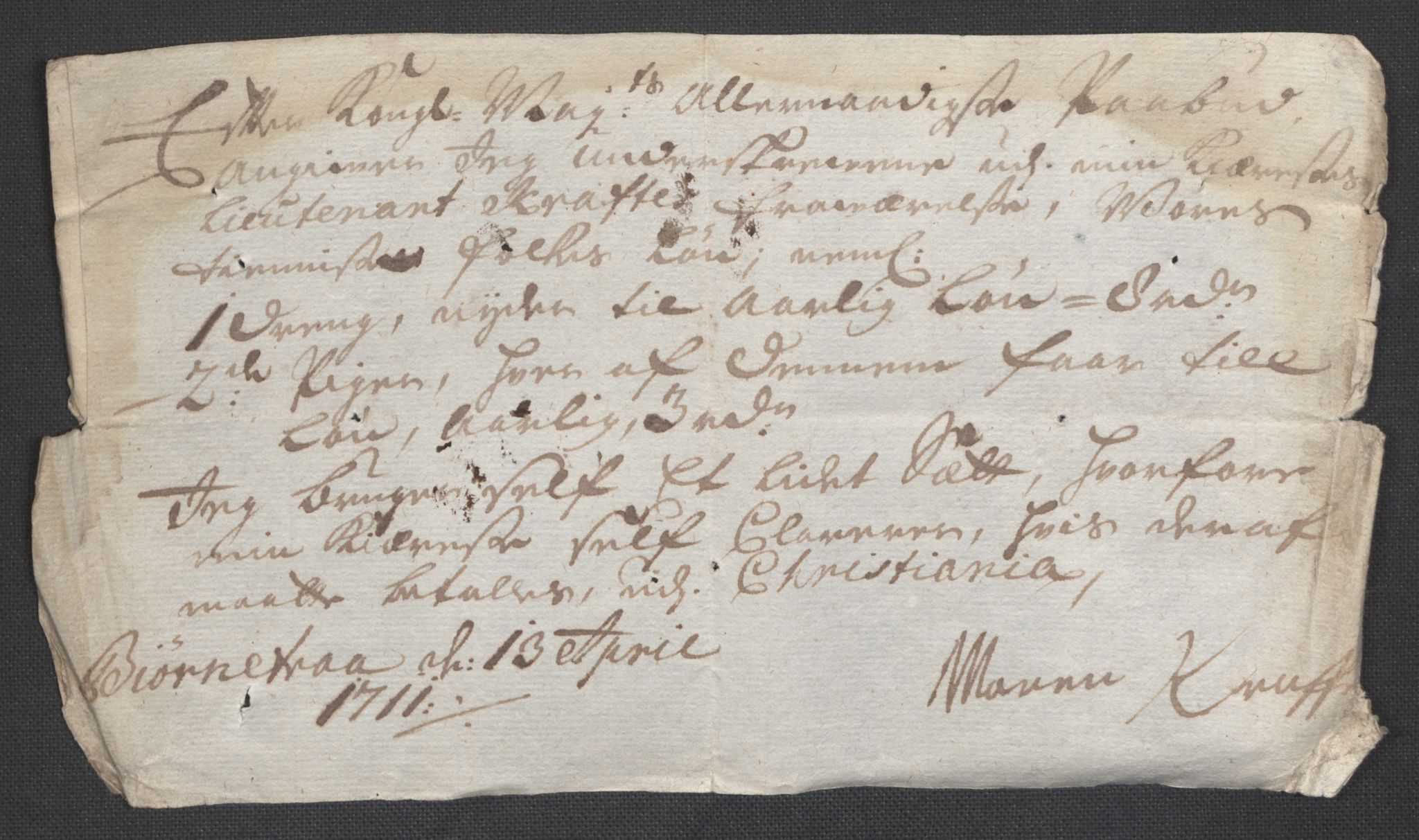 Rentekammeret inntil 1814, Reviderte regnskaper, Fogderegnskap, AV/RA-EA-4092/R39/L2319: Fogderegnskap Nedenes, 1710-1711, p. 501