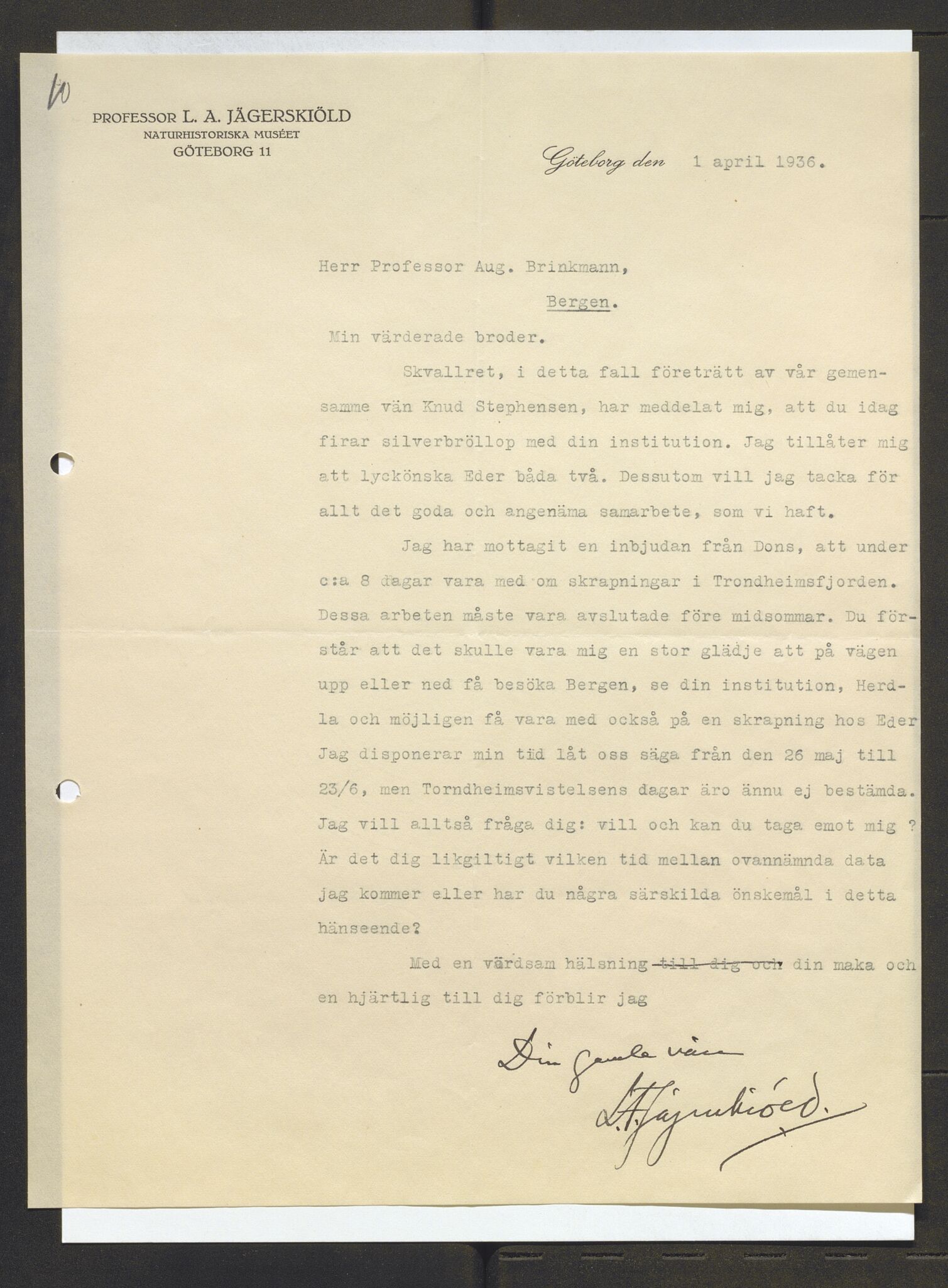 Bergens Museum, AV/SAB-A-17301/13/D/L0002: Korrespondanse , 1928-1940, p. 579