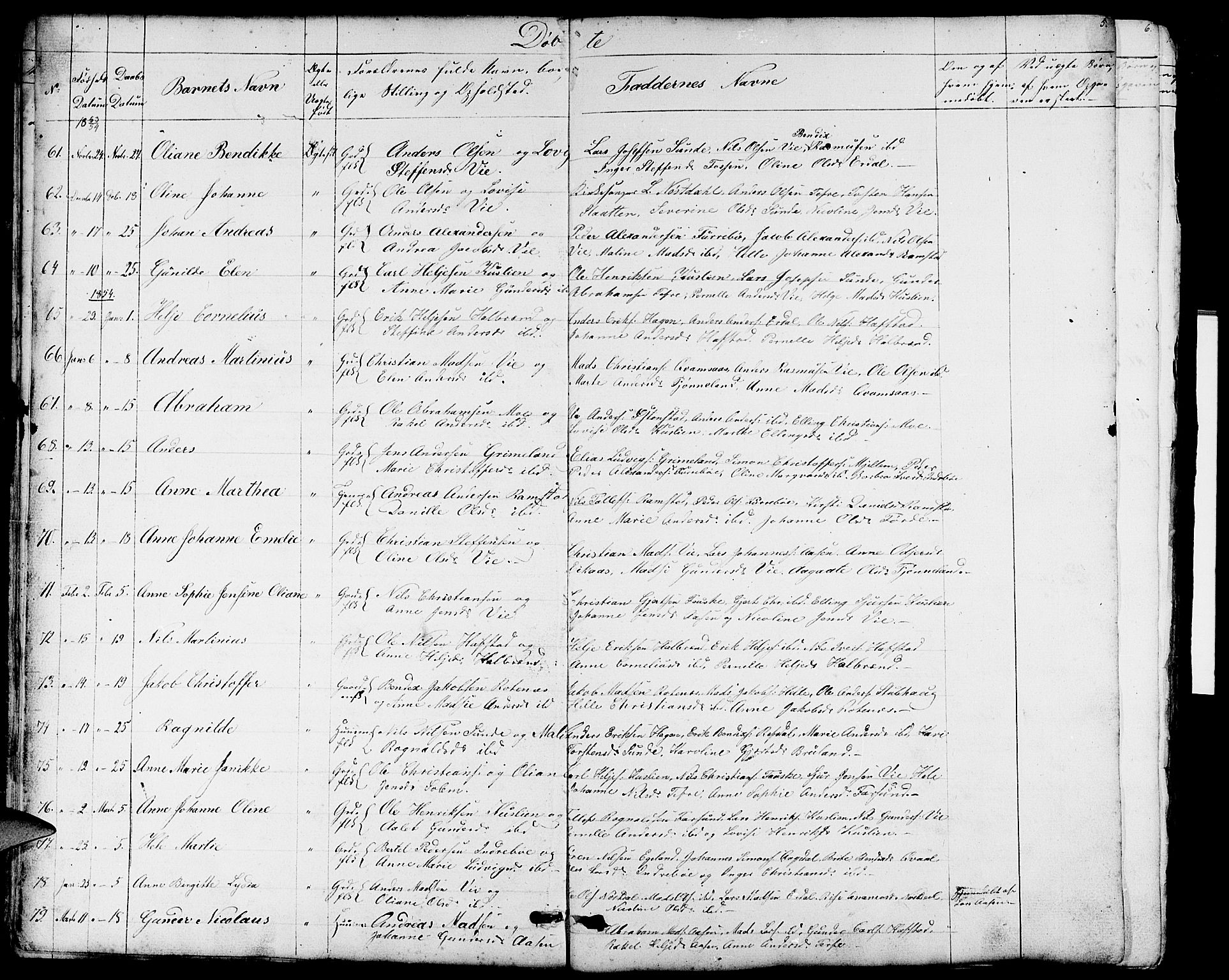 Førde sokneprestembete, SAB/A-79901/H/Hab/Haba/L0001: Parish register (copy) no. A 1, 1853-1880, p. 5