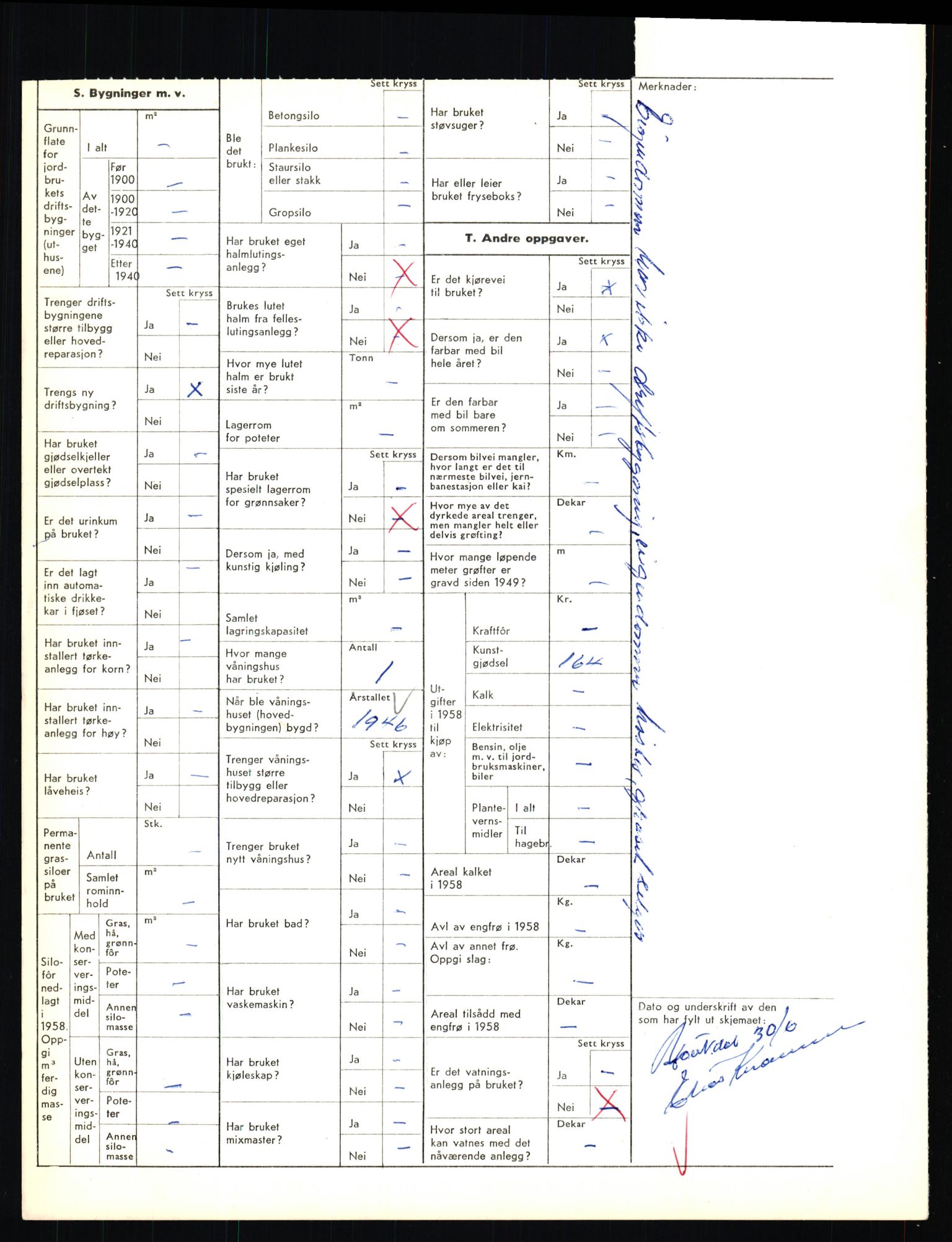 Statistisk sentralbyrå, Næringsøkonomiske emner, Jordbruk, skogbruk, jakt, fiske og fangst, AV/RA-S-2234/G/Gd/L0656: Troms: 1924 Målselv (kl. 0-3) og 1925 Sørreisa, 1959, p. 416