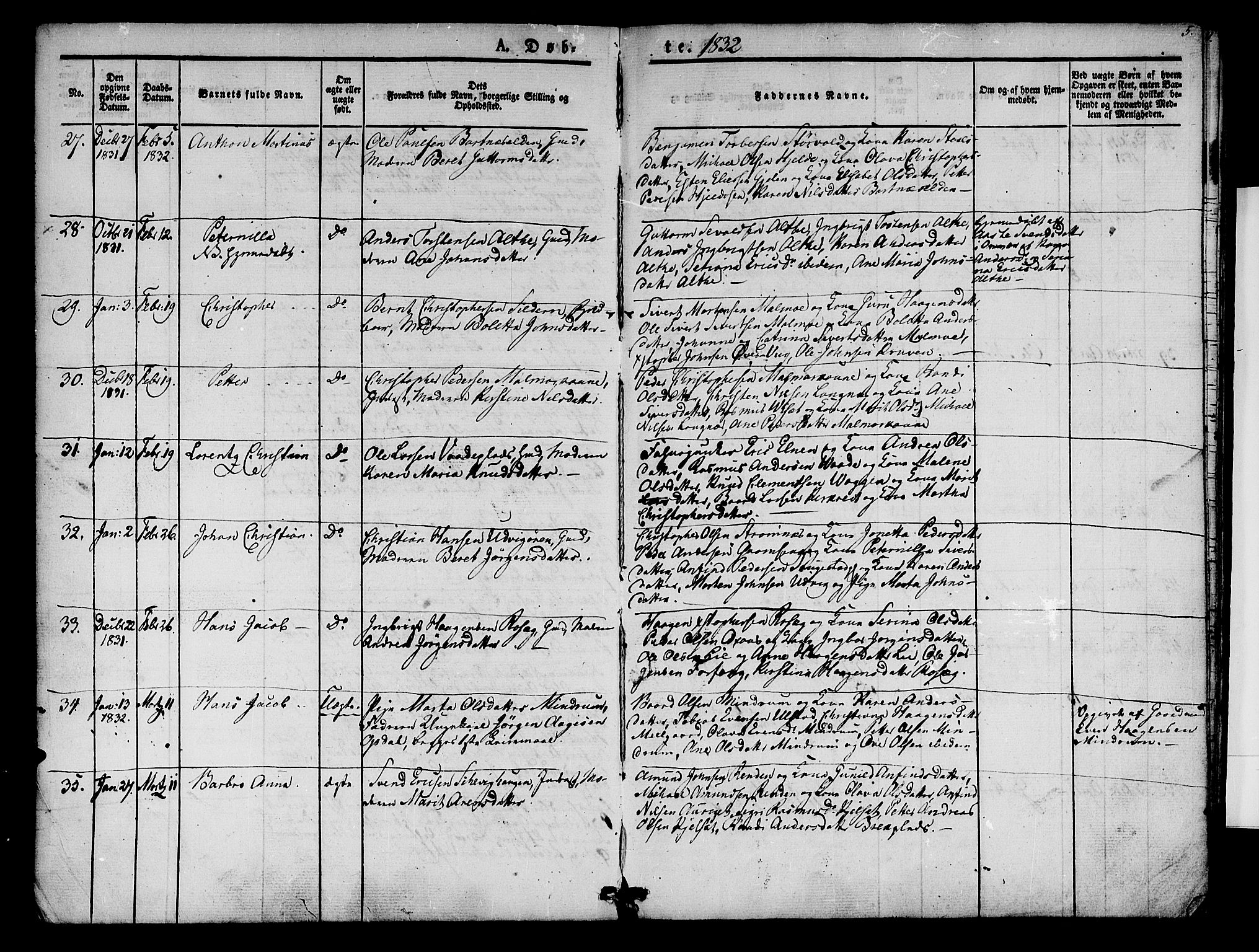 Ministerialprotokoller, klokkerbøker og fødselsregistre - Nord-Trøndelag, AV/SAT-A-1458/741/L0391: Parish register (official) no. 741A05, 1831-1836, p. 5