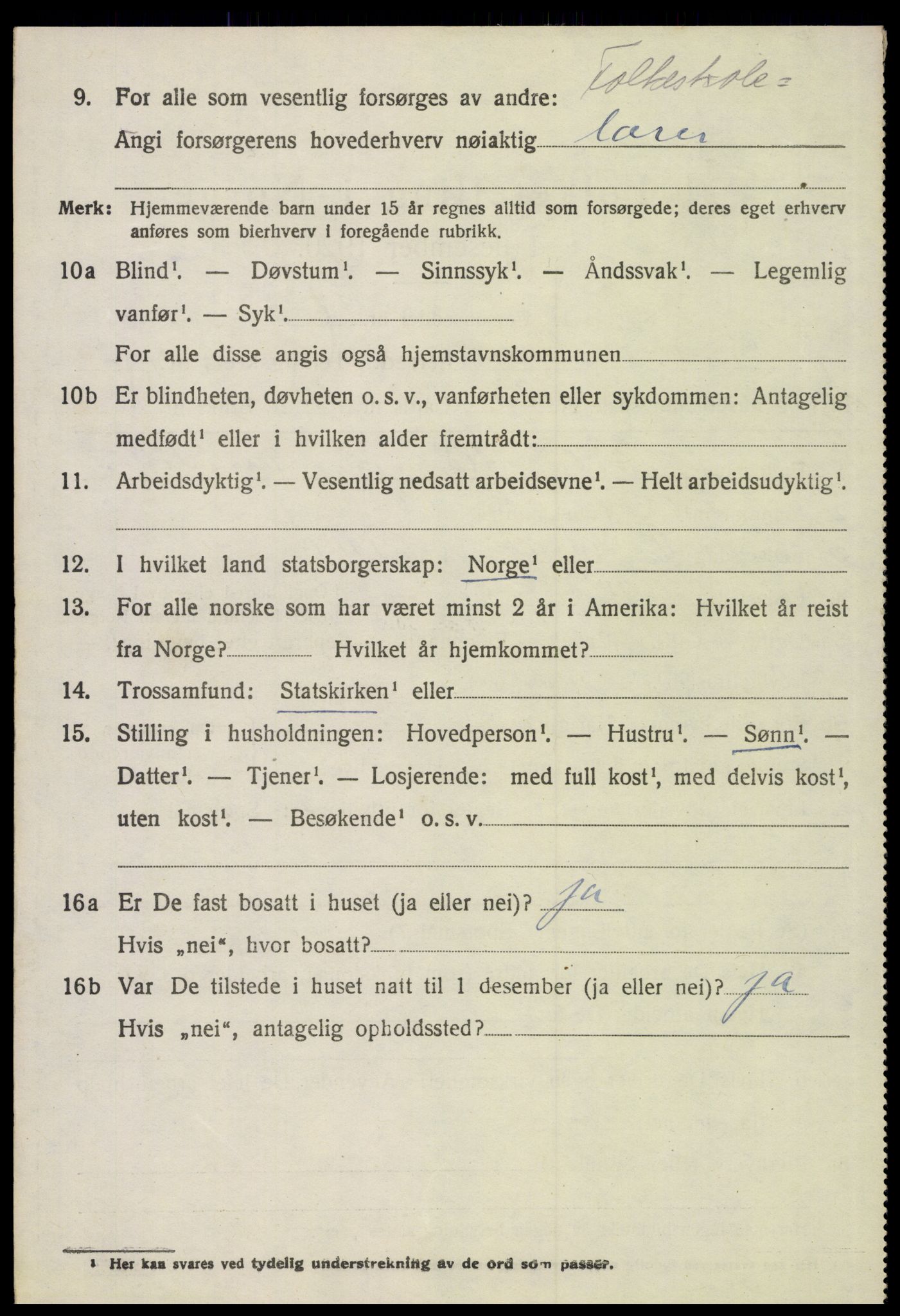 SAH, 1920 census for Grue, 1920, p. 15786