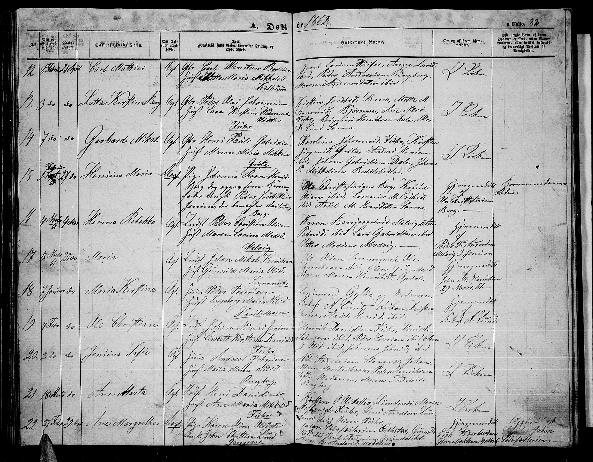 Trondenes sokneprestkontor, SATØ/S-1319/H/Hb/L0007klokker: Parish register (copy) no. 7, 1855-1862, p. 82