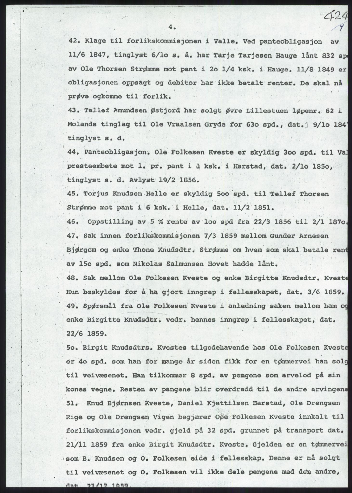 Samlinger til kildeutgivelse, Diplomavskriftsamlingen, AV/RA-EA-4053/H/Ha, p. 52