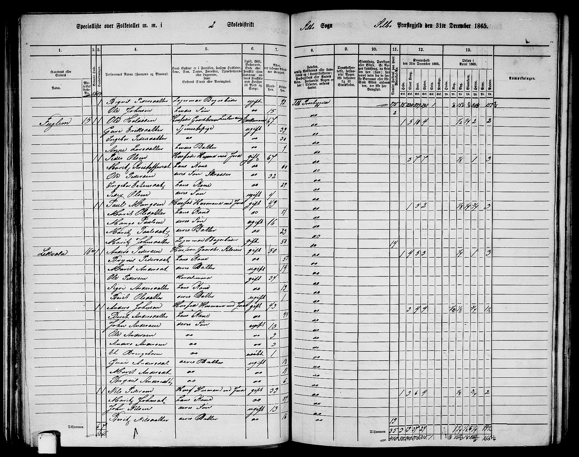 RA, 1865 census for Selbu, 1865, p. 31