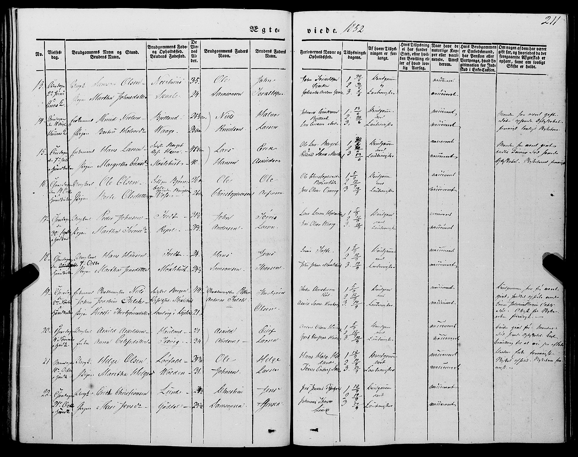 Kvinnherad sokneprestembete, AV/SAB-A-76401/H/Haa: Parish register (official) no. A 7, 1843-1853, p. 211