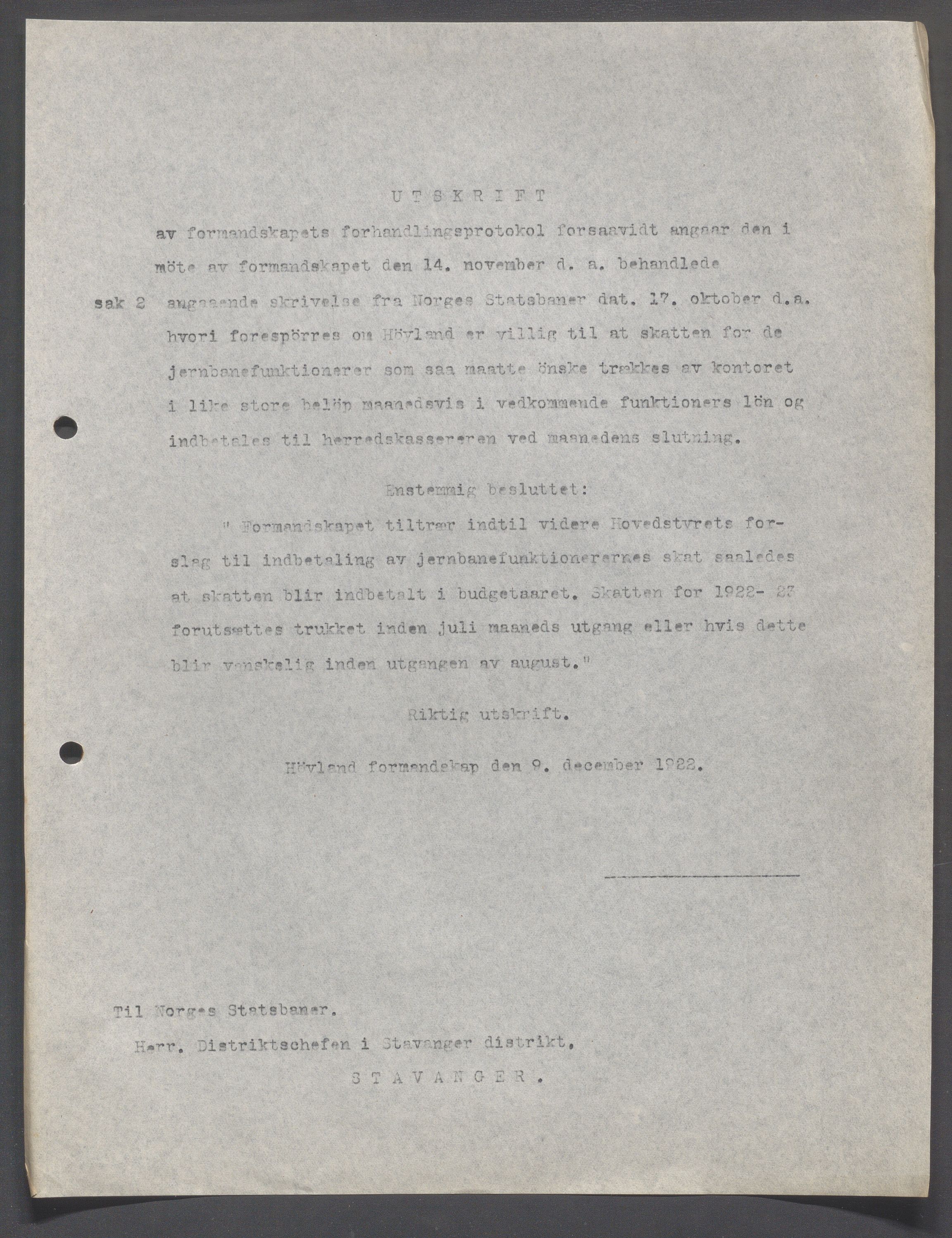 Høyland kommune - Formannskapet, IKAR/K-100046/B/L0006: Kopibok, 1920-1923, p. 669