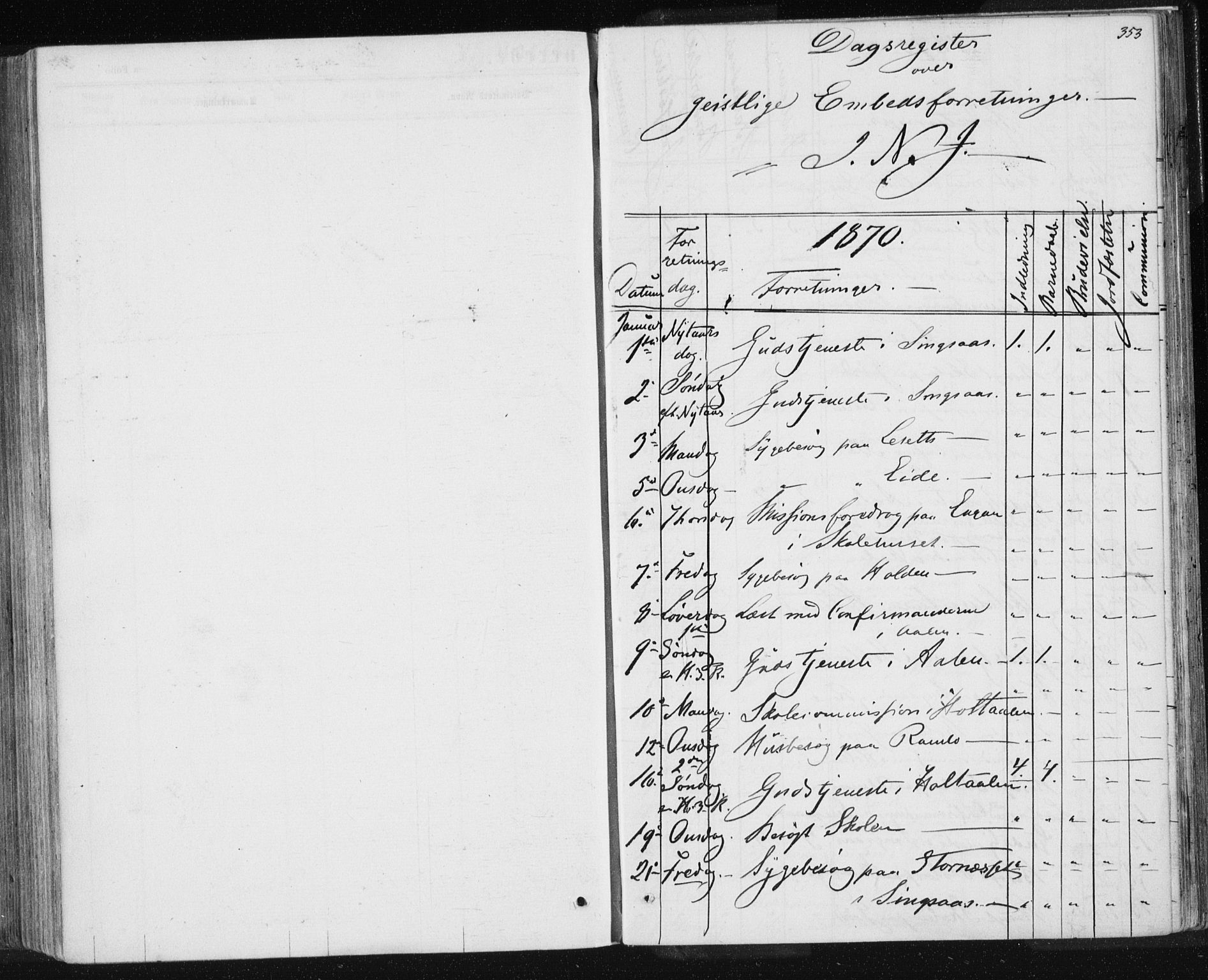 Ministerialprotokoller, klokkerbøker og fødselsregistre - Sør-Trøndelag, SAT/A-1456/685/L0969: Parish register (official) no. 685A08 /1, 1870-1878, p. 353