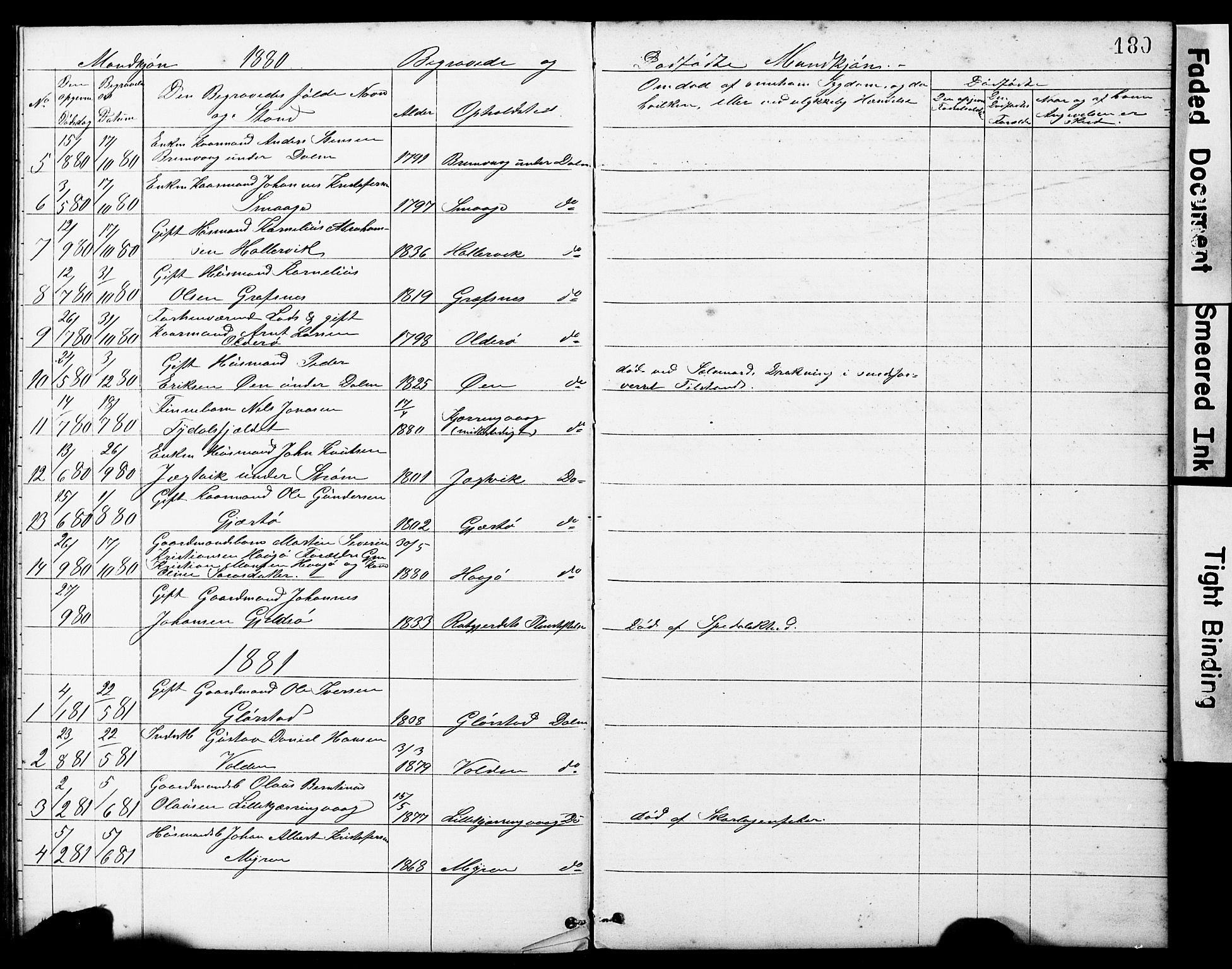 Ministerialprotokoller, klokkerbøker og fødselsregistre - Sør-Trøndelag, SAT/A-1456/634/L0541: Parish register (copy) no. 634C03, 1874-1891, p. 180