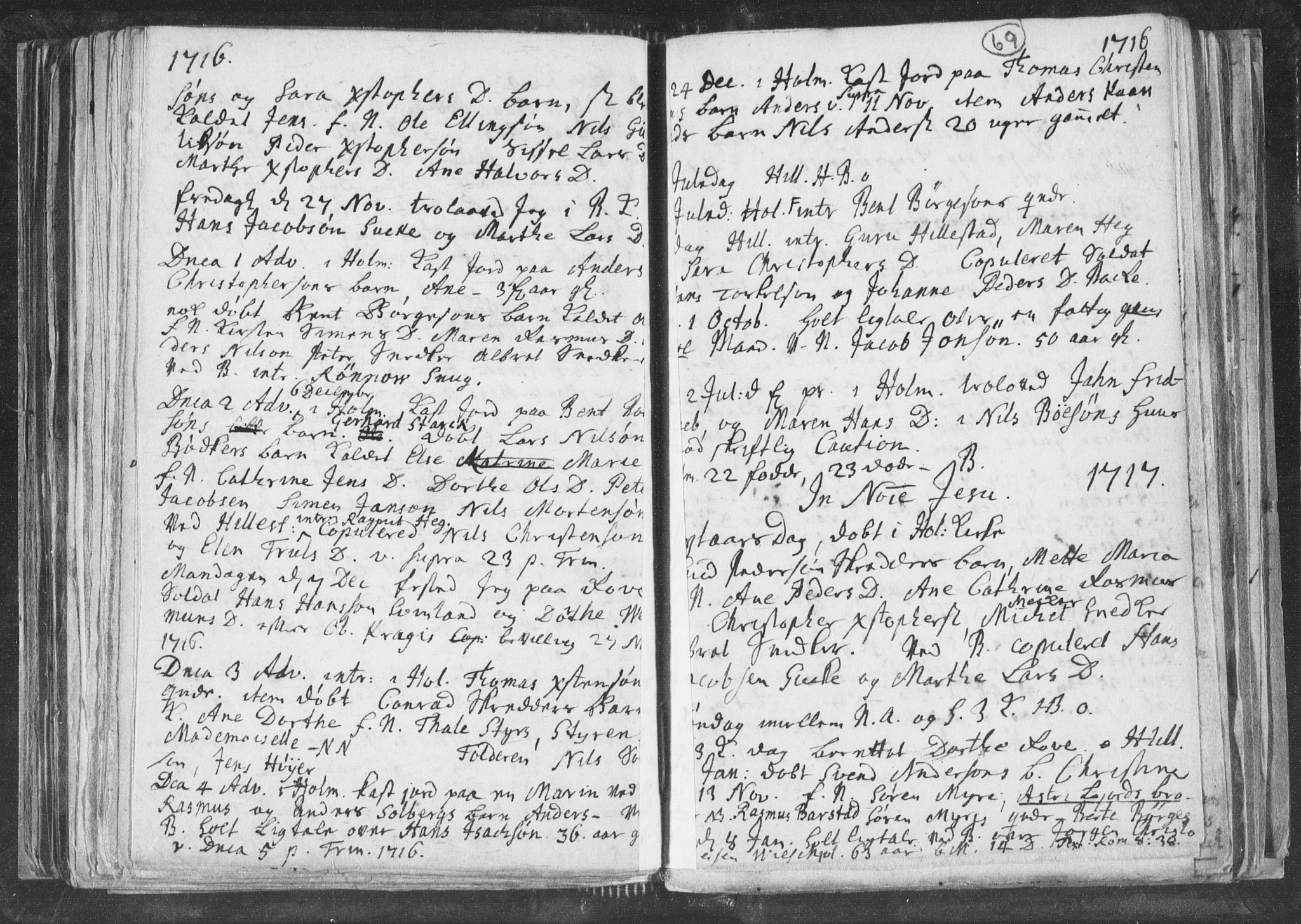 Botne kirkebøker, AV/SAKO-A-340/F/Fa/L0001b: Parish register (official) no. I 1B, 1707-1722, p. 69