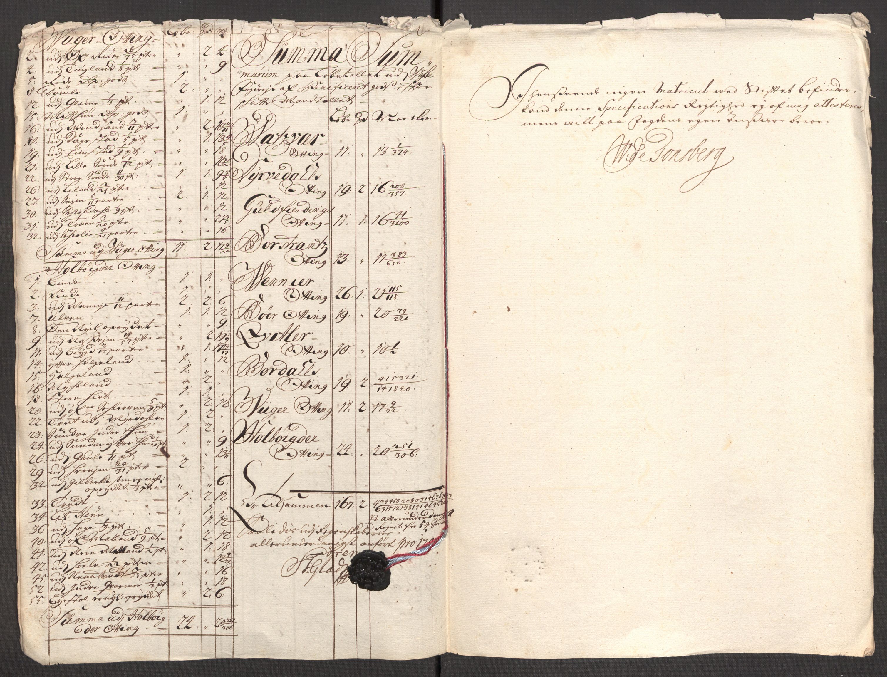 Rentekammeret inntil 1814, Reviderte regnskaper, Fogderegnskap, AV/RA-EA-4092/R51/L3189: Fogderegnskap Nordhordland og Voss, 1708, p. 280