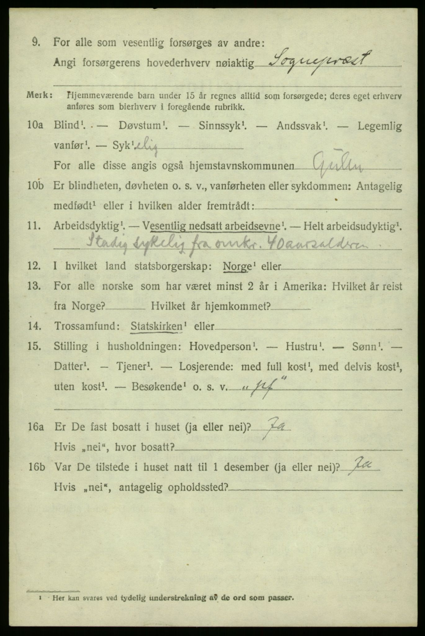 SAB, 1920 census for Gulen, 1920, p. 2102