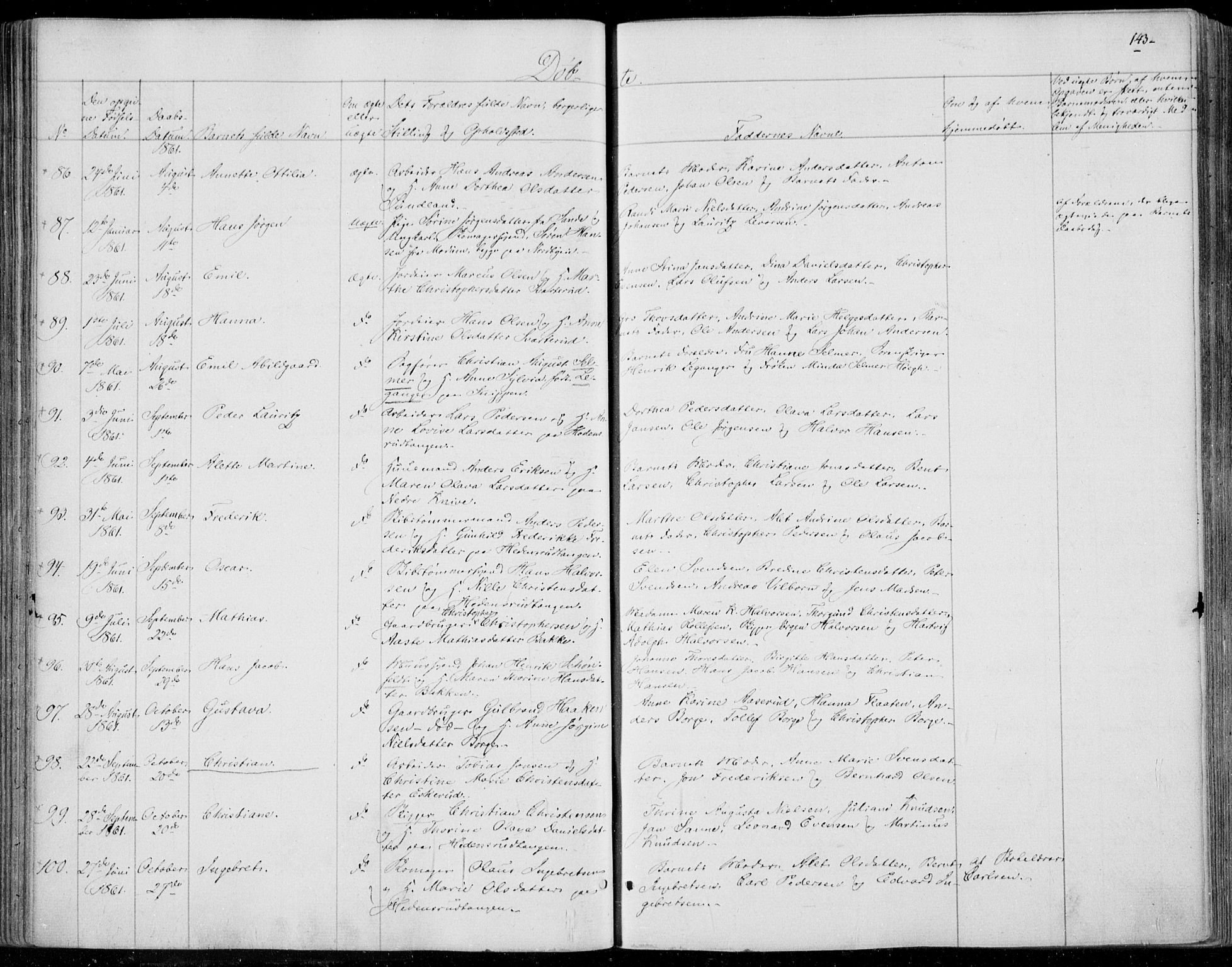 Skoger kirkebøker, SAKO/A-59/F/Fa/L0003: Parish register (official) no. I 3, 1842-1861, p. 143