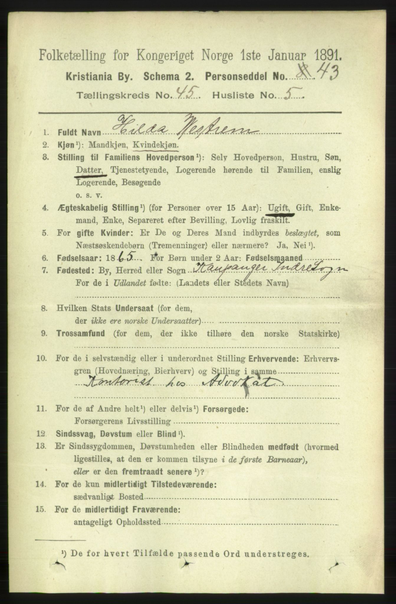 RA, 1891 census for 0301 Kristiania, 1891, p. 27759