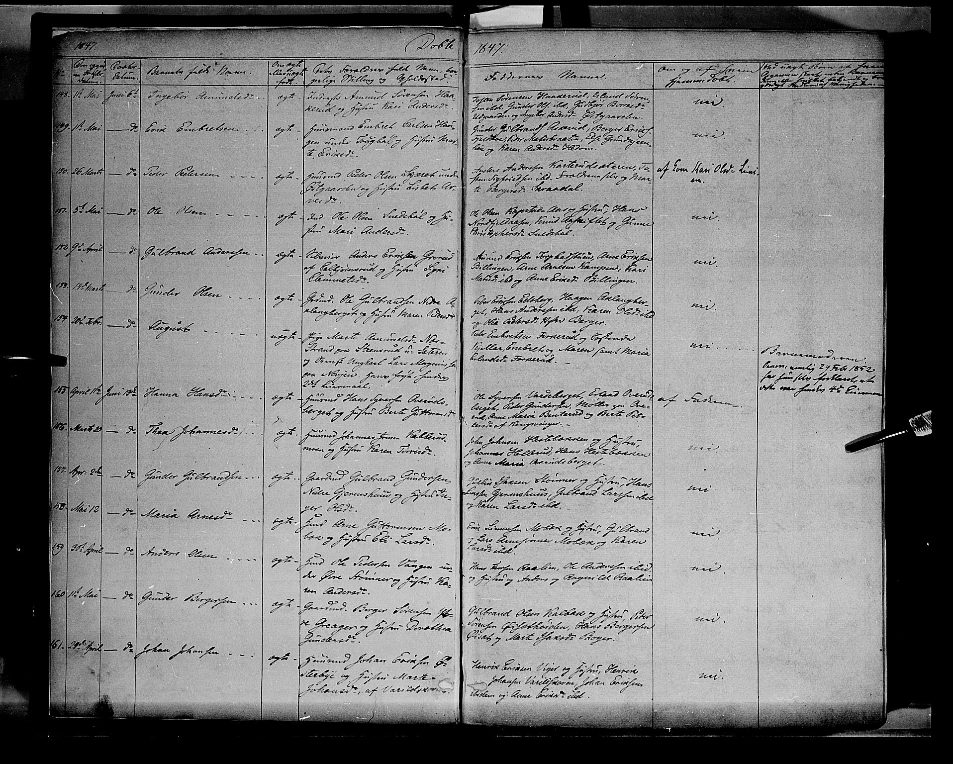 Vinger prestekontor, SAH/PREST-024/H/Ha/Haa/L0009: Parish register (official) no. 9, 1847-1855, p. 1