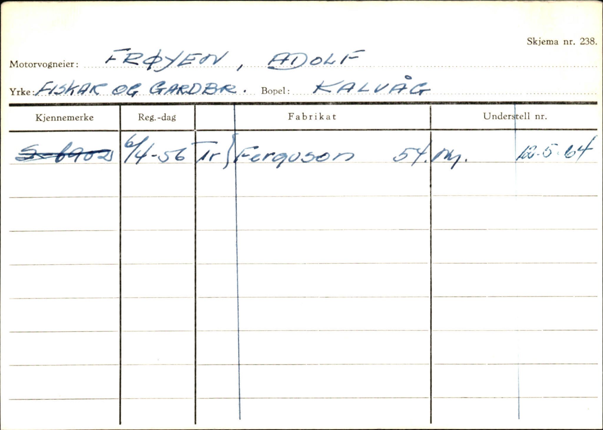 Statens vegvesen, Sogn og Fjordane vegkontor, AV/SAB-A-5301/4/F/L0133: Eigarregister Bremanger A-Å. Gaular A-H, 1945-1975, p. 355