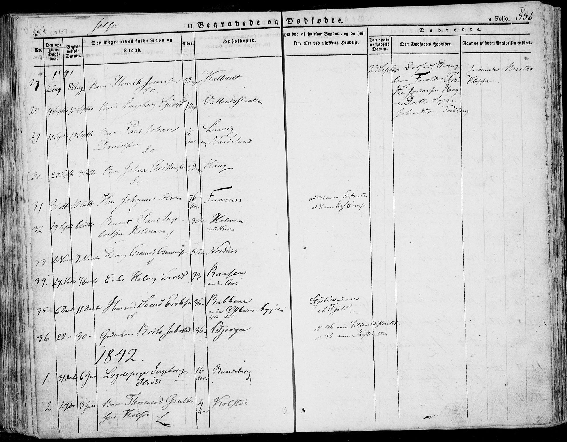Jelsa sokneprestkontor, SAST/A-101842/01/IV: Parish register (official) no. A 6.2, 1828-1853, p. 556