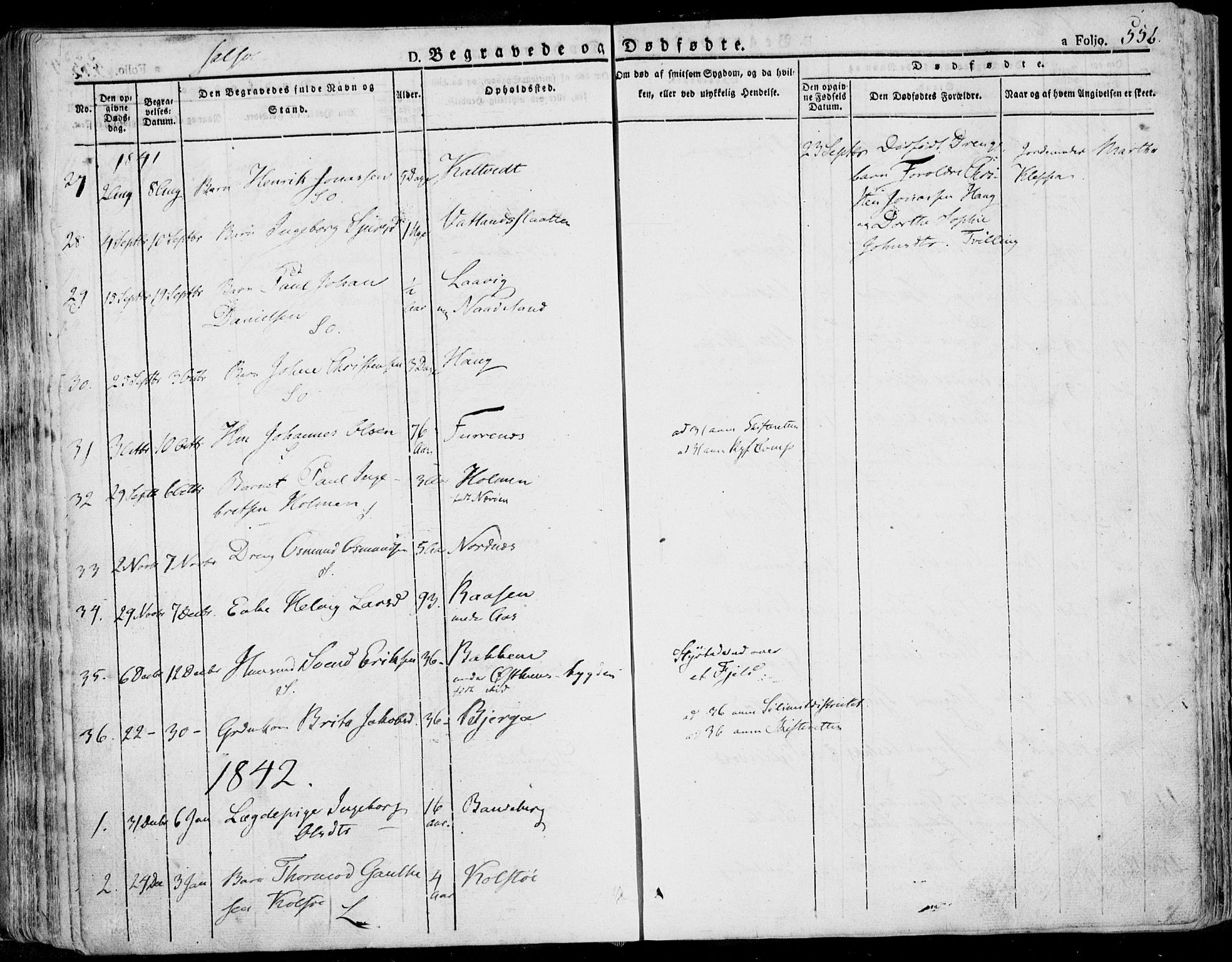 Jelsa sokneprestkontor, AV/SAST-A-101842/01/IV: Parish register (official) no. A 6.2, 1828-1853, p. 556