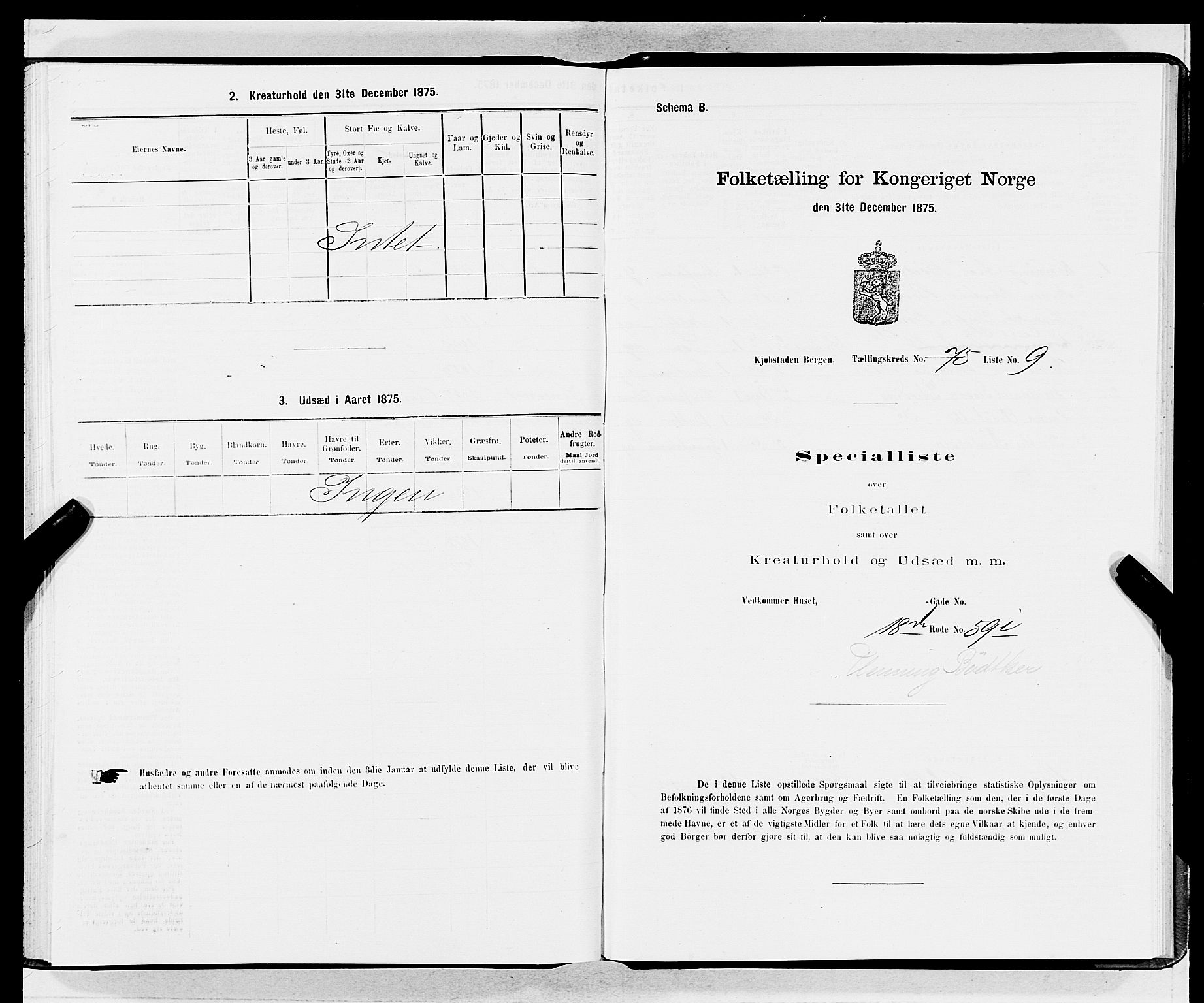 SAB, 1875 census for 1301 Bergen, 1875, p. 4026