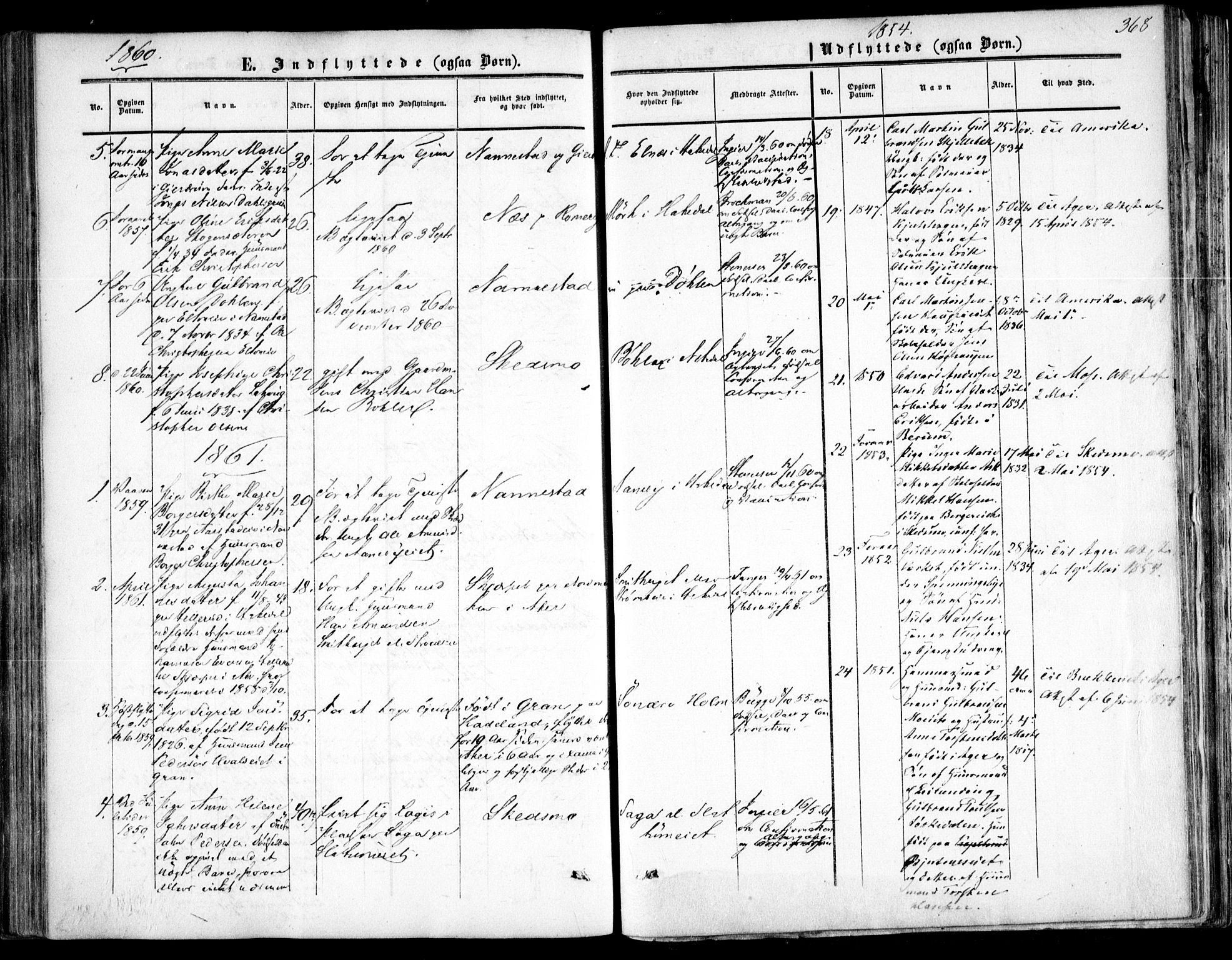 Nittedal prestekontor Kirkebøker, SAO/A-10365a/F/Fa/L0005: Parish register (official) no. I 5, 1850-1862, p. 368