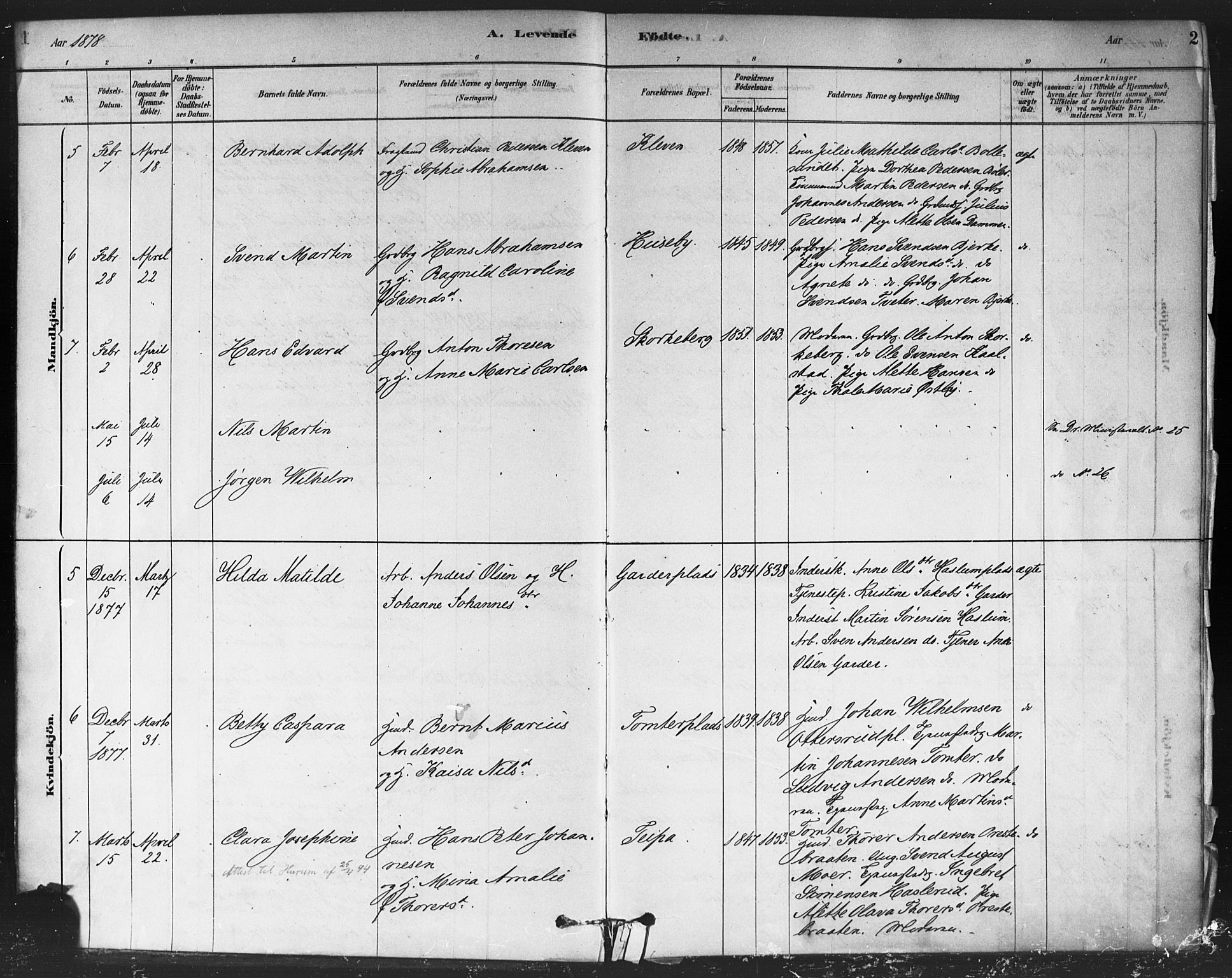 Drøbak prestekontor Kirkebøker, AV/SAO-A-10142a/F/Fc/L0002: Parish register (official) no. III 2, 1878-1891, p. 2