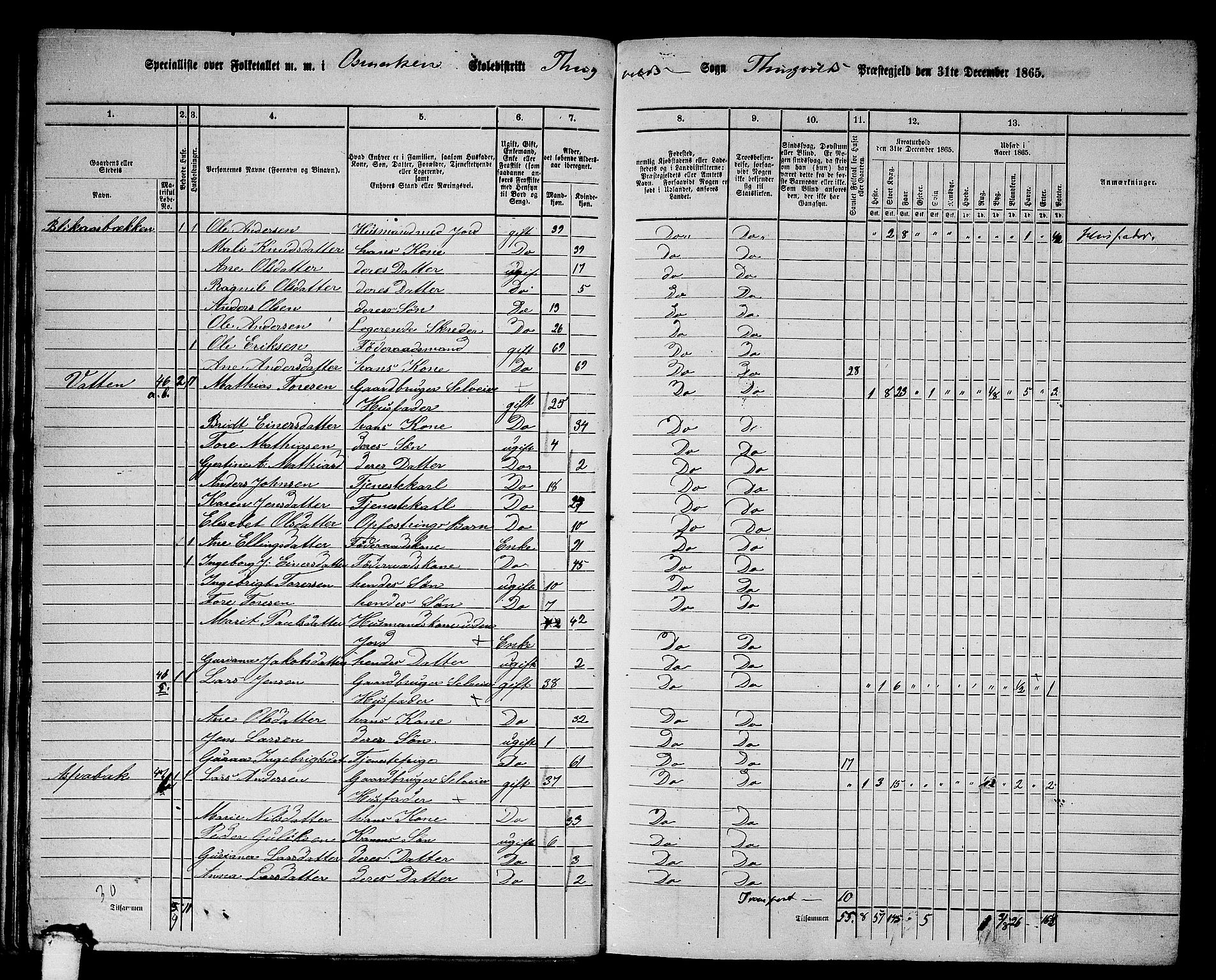 RA, 1865 census for Tingvoll, 1865, p. 41