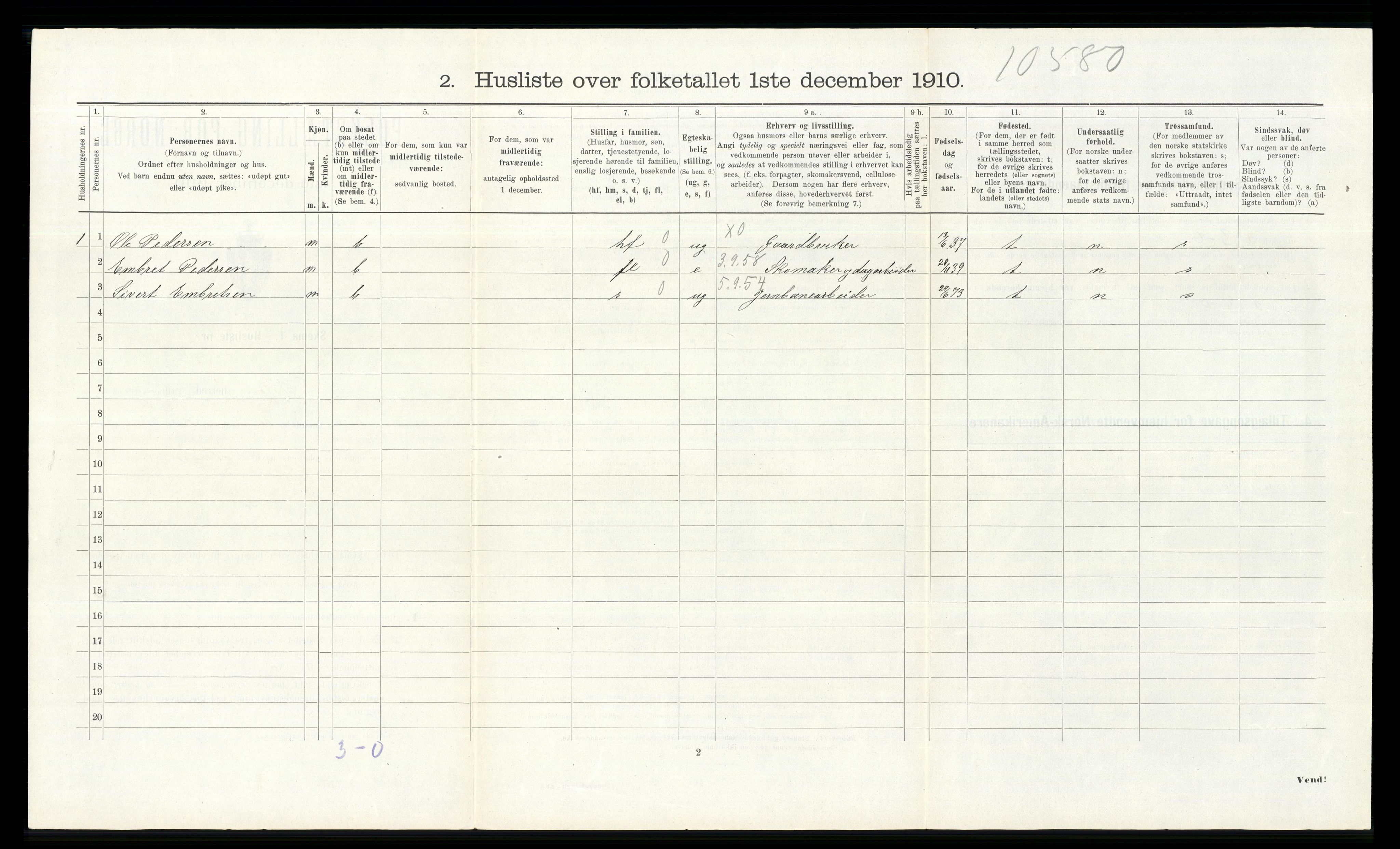 RA, 1910 census for Tolga, 1910, p. 361