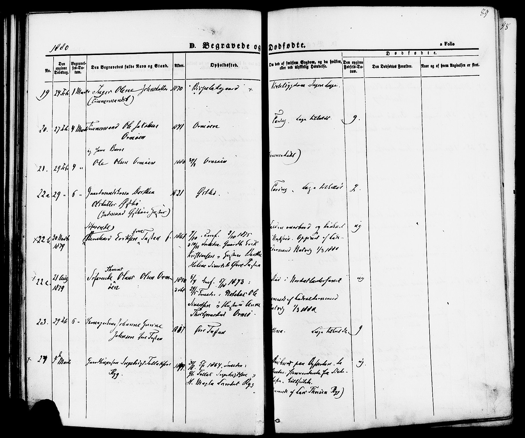 Hetland sokneprestkontor, AV/SAST-A-101826/30/30BA/L0006: Parish register (official) no. A 6, 1869-1884, p. 89