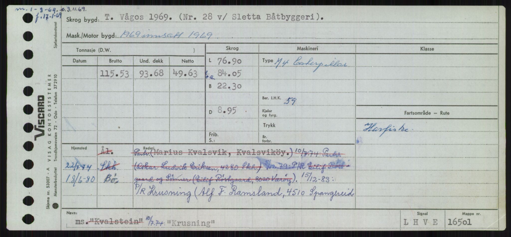 Sjøfartsdirektoratet med forløpere, Skipsmålingen, AV/RA-S-1627/H/Ha/L0003/0002: Fartøy, Hilm-Mar / Fartøy, Kom-Mar, p. 85