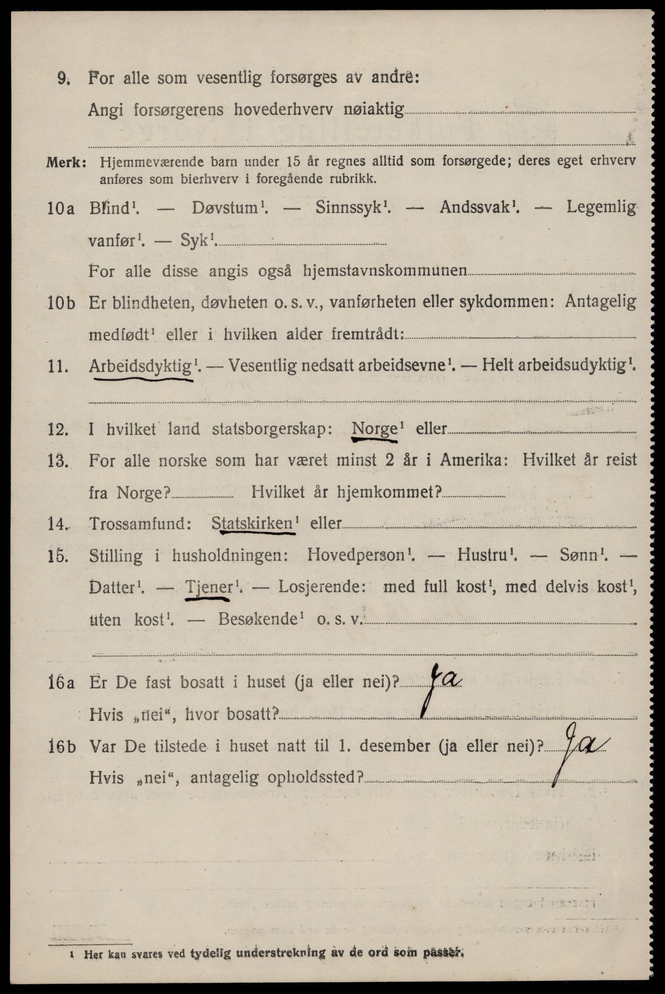 SAST, 1920 census for Finnøy, 1920, p. 2467