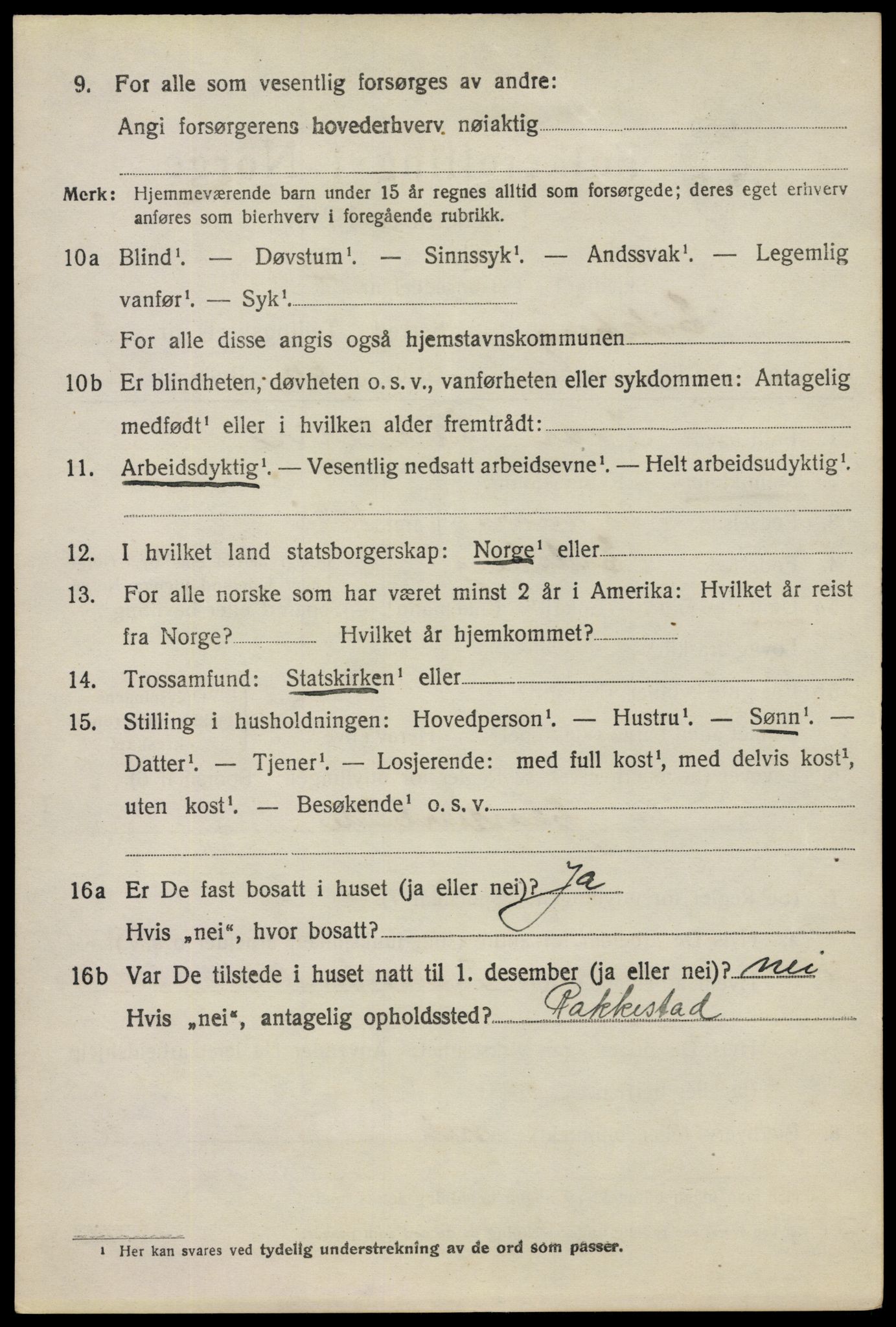 SAO, 1920 census for Eidsberg, 1920, p. 3986