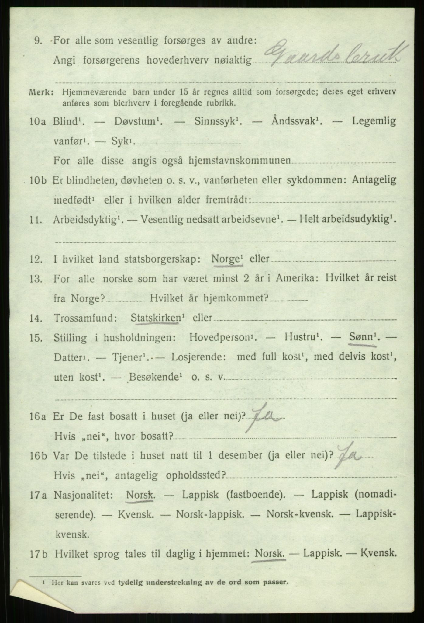 SATØ, 1920 census for Lenvik, 1920, p. 10933