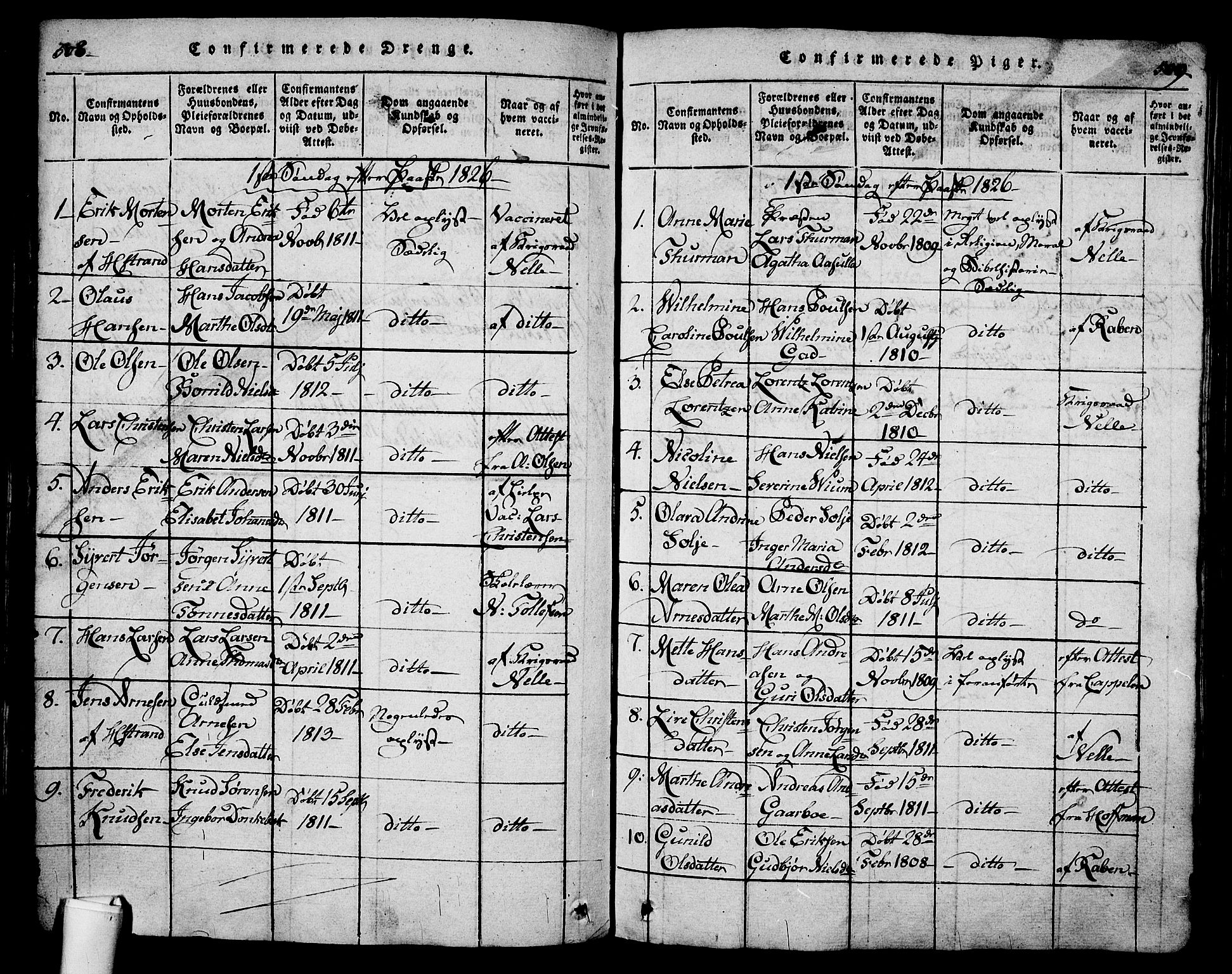 Holmestrand kirkebøker, SAKO/A-346/G/Ga/L0001: Parish register (copy) no. 1, 1814-1848, p. 508-509