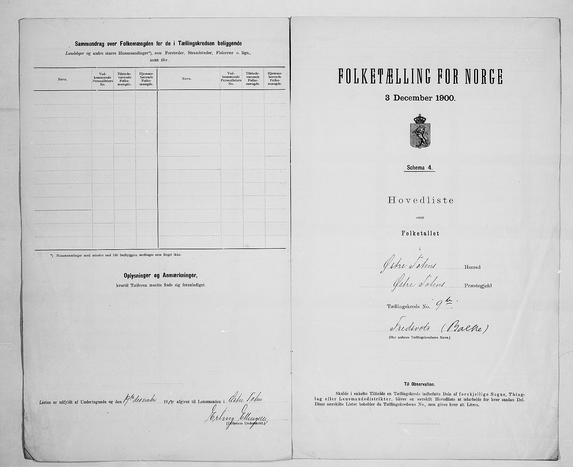 SAH, 1900 census for Østre Toten, 1900, p. 56