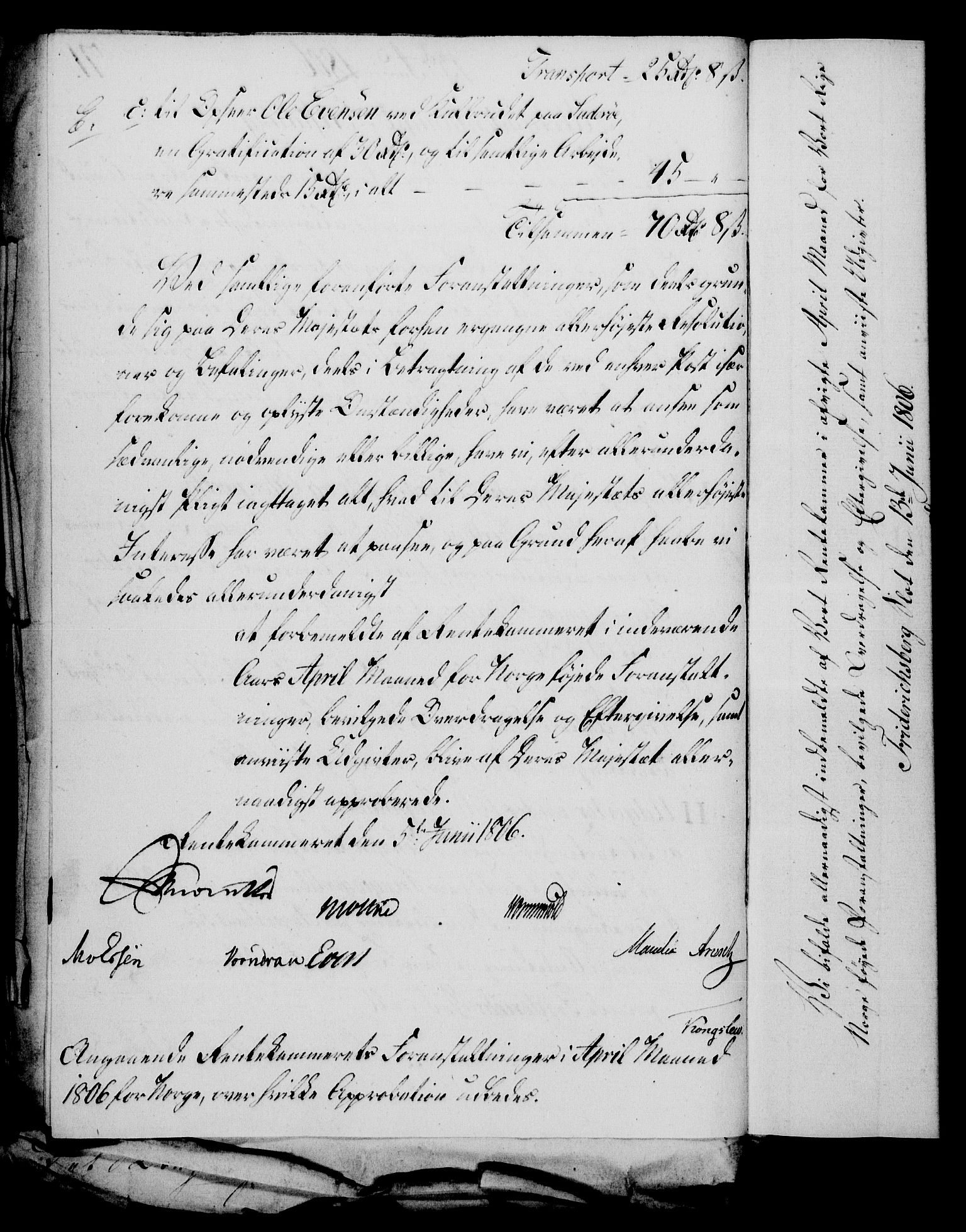Rentekammeret, Kammerkanselliet, RA/EA-3111/G/Gf/Gfa/L0088: Norsk relasjons- og resolusjonsprotokoll (merket RK 52.88), 1806, p. 419