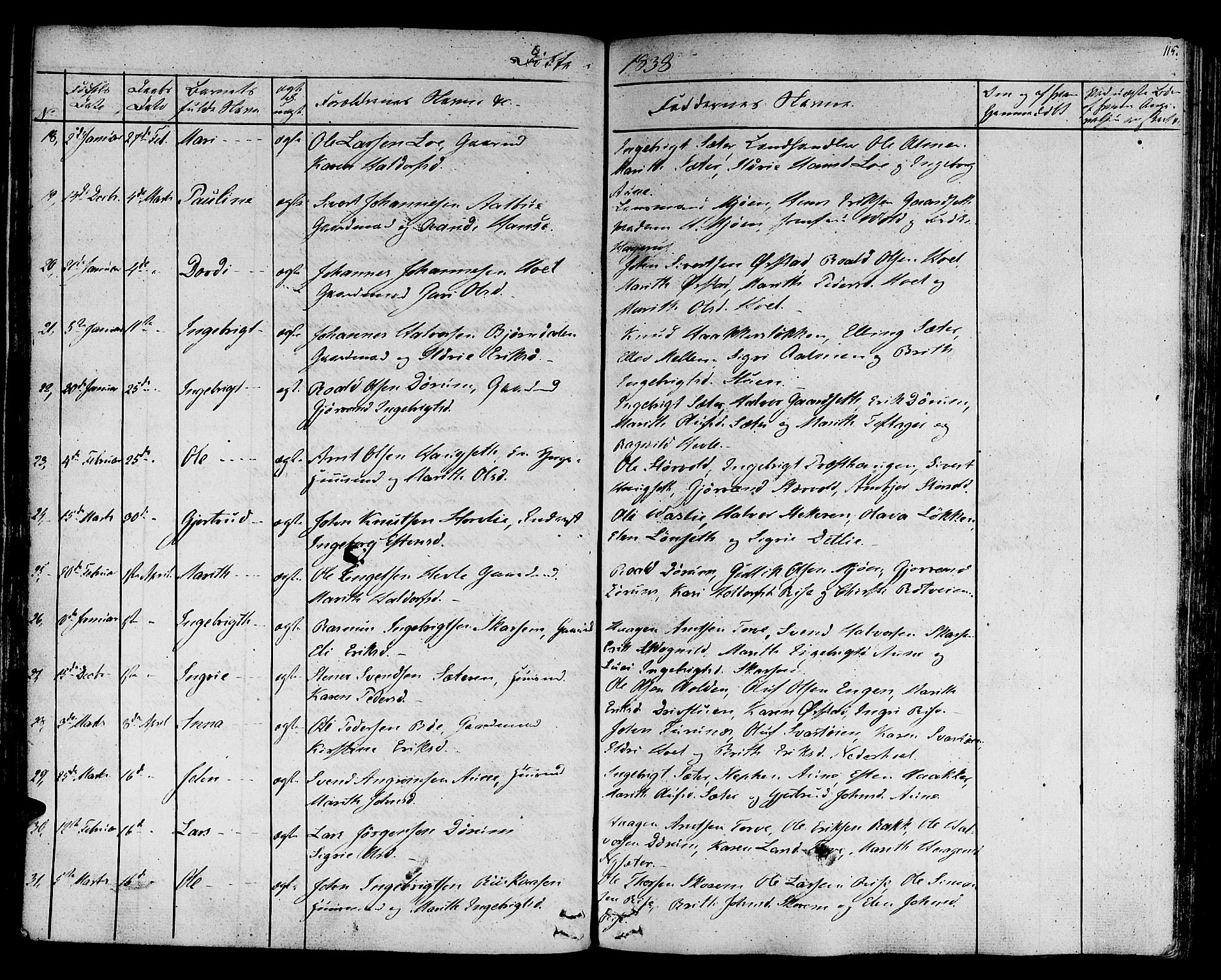 Ministerialprotokoller, klokkerbøker og fødselsregistre - Sør-Trøndelag, SAT/A-1456/678/L0897: Parish register (official) no. 678A06-07, 1821-1847, p. 115