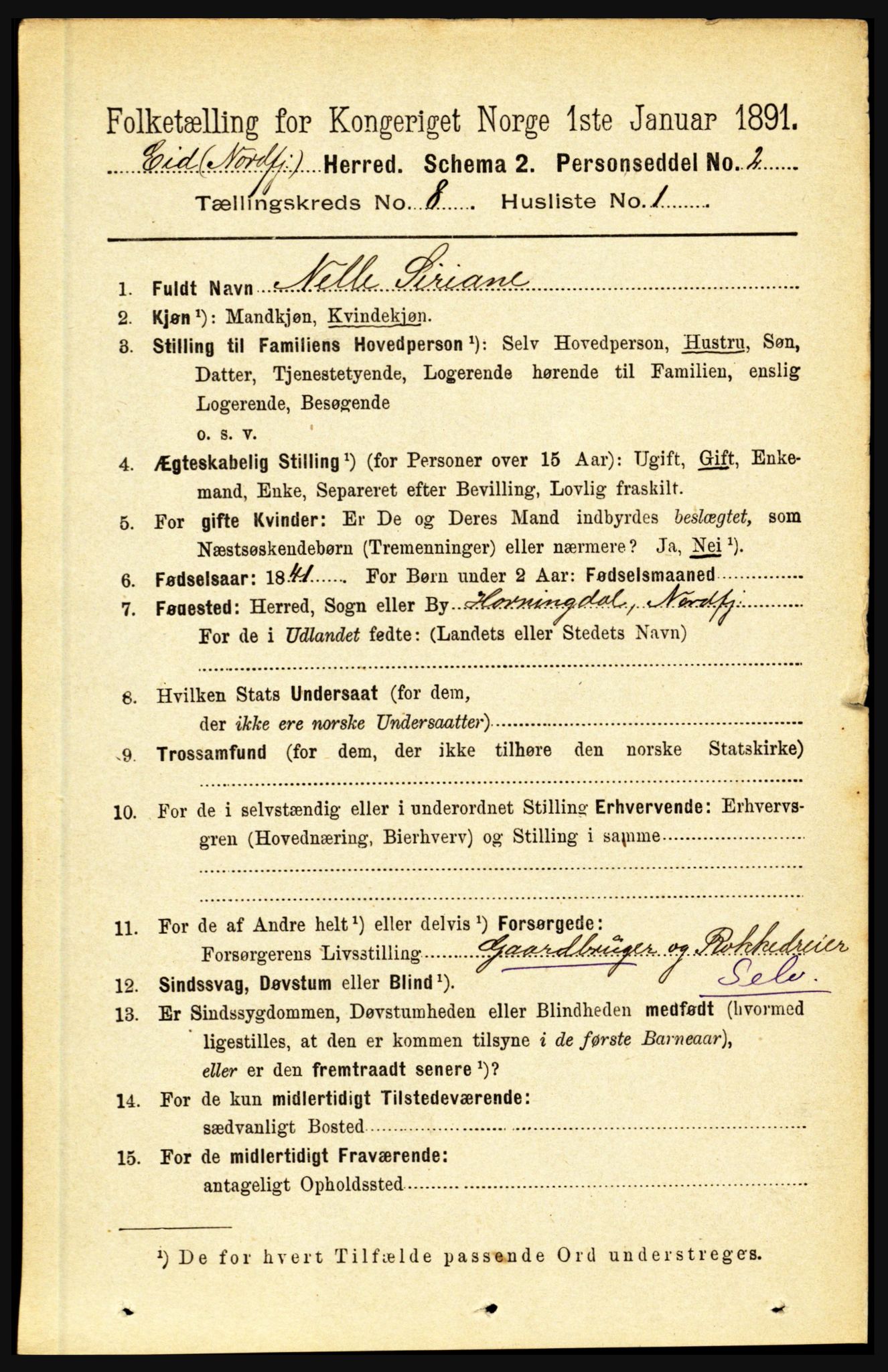 RA, 1891 census for 1443 Eid, 1891, p. 1978