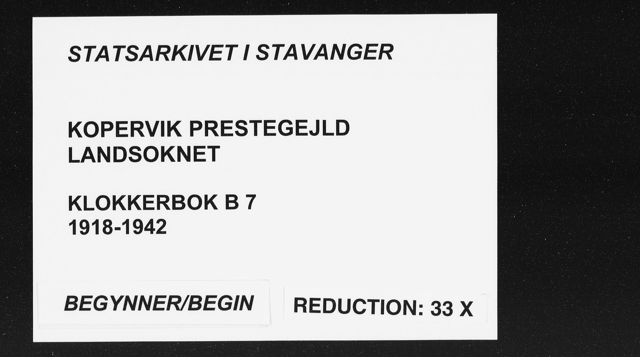 Kopervik sokneprestkontor, SAST/A-101850/H/Ha/Hab/L0007: Parish register (copy) no. B 7, 1918-1942