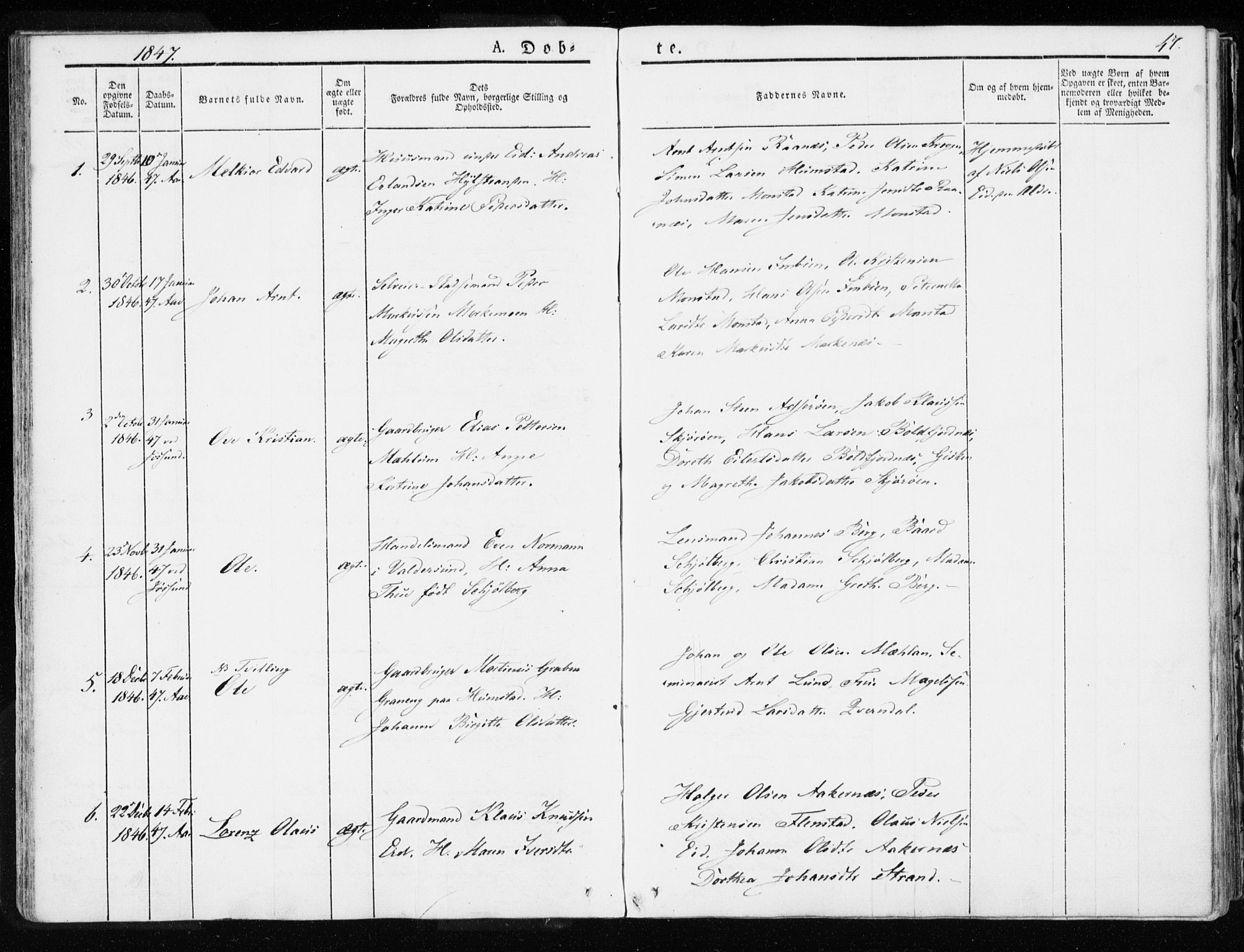 Ministerialprotokoller, klokkerbøker og fødselsregistre - Sør-Trøndelag, AV/SAT-A-1456/655/L0676: Parish register (official) no. 655A05, 1830-1847, p. 47