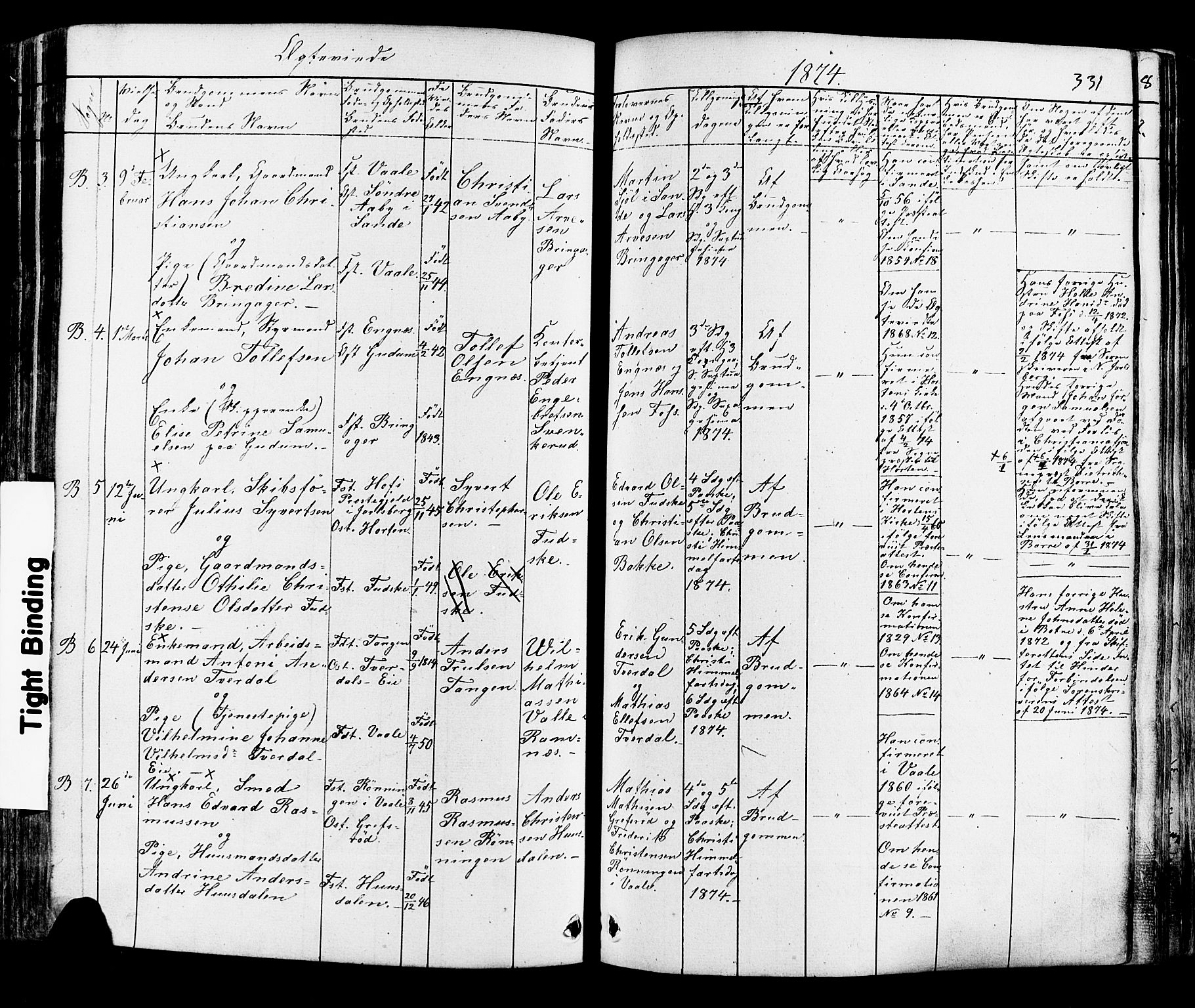 Botne kirkebøker, SAKO/A-340/F/Fa/L0006: Parish register (official) no. I 6, 1836-1877, p. 331