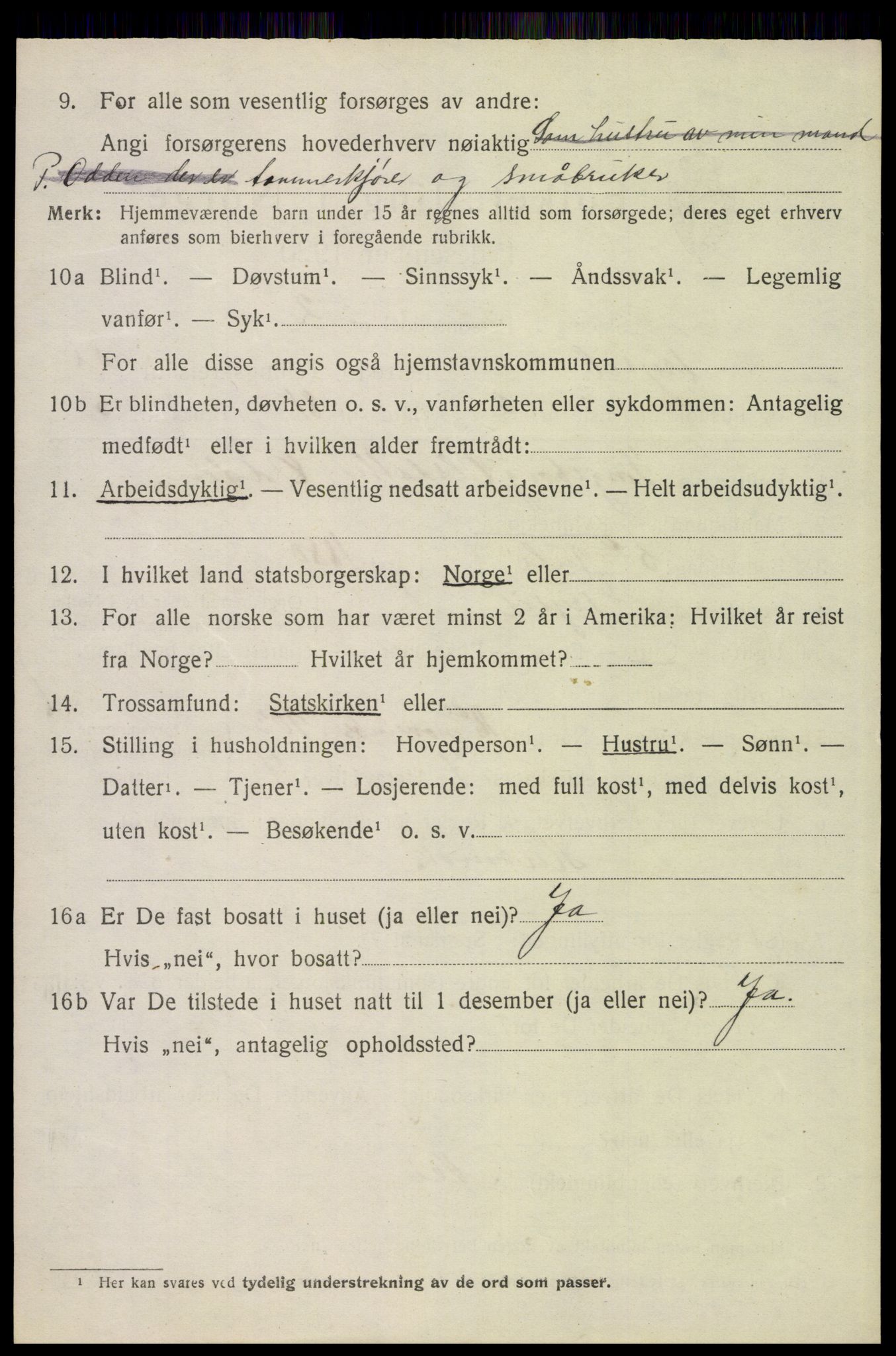 SAH, 1920 census for Trysil, 1920, p. 15700