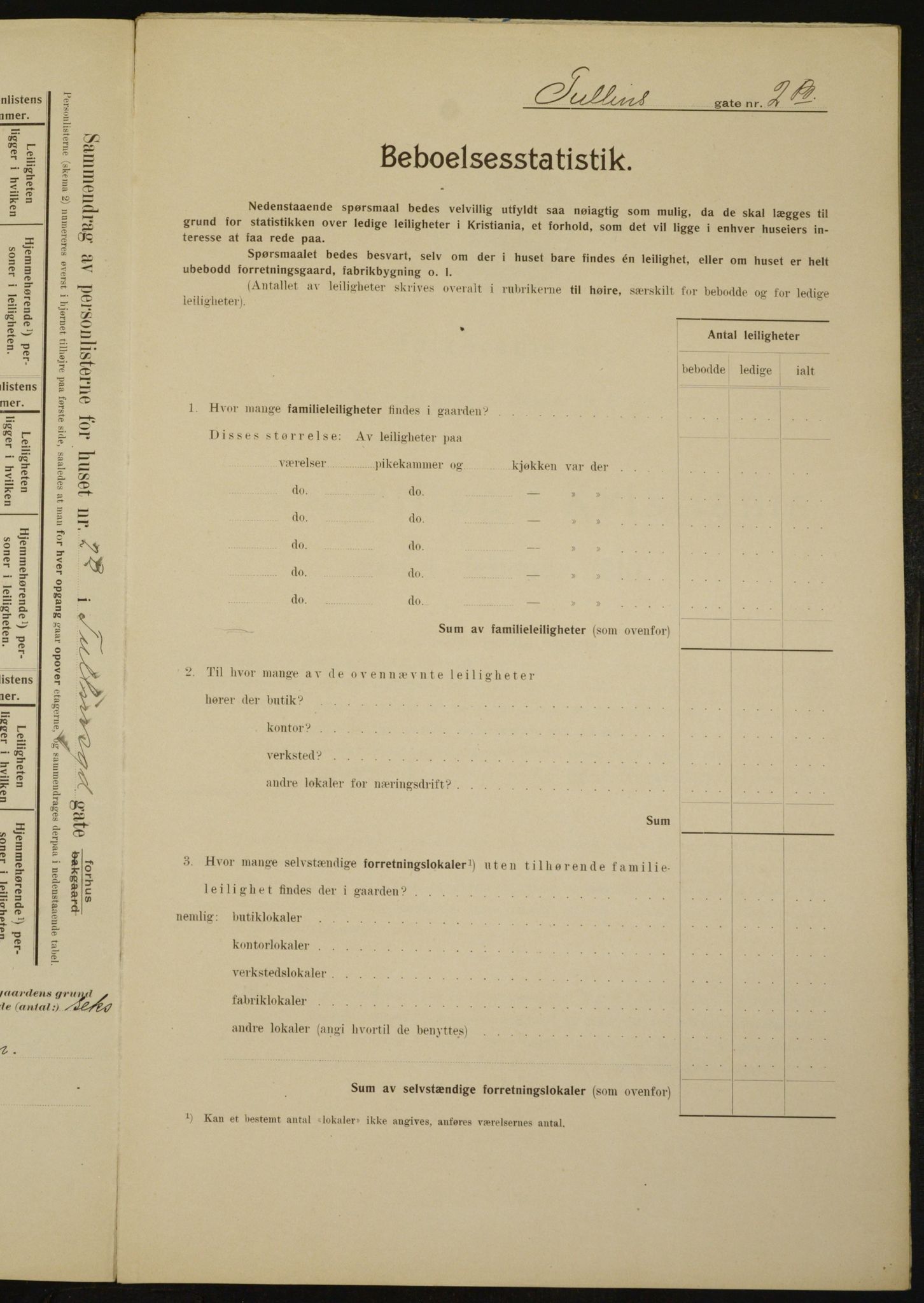 OBA, Municipal Census 1910 for Kristiania, 1910, p. 111351